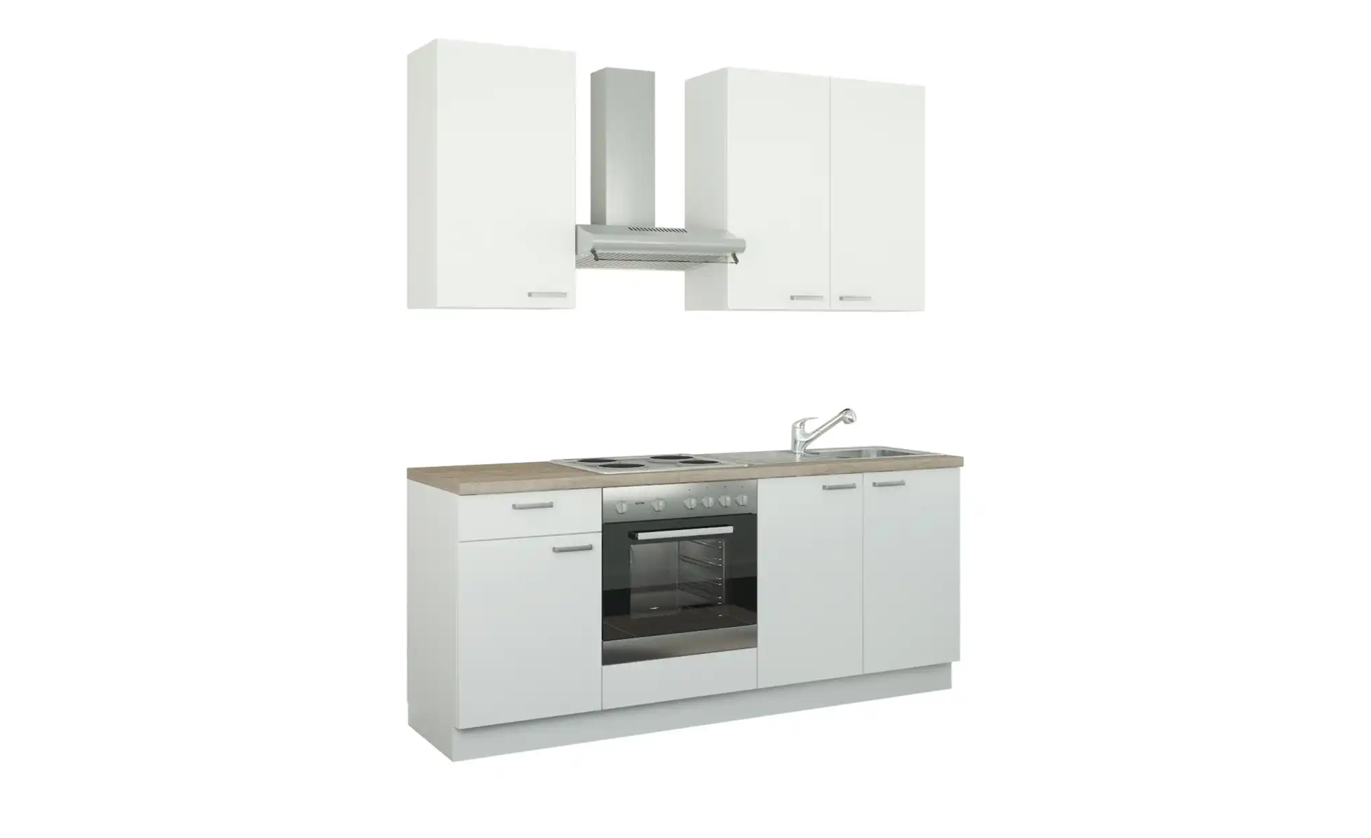 Küchenzeile mit Elektrogeräten  Bochum ¦ weiß ¦ Maße (cm): B: 200 Küchen > Küchenblöcke mit E-Geräten - Höffner