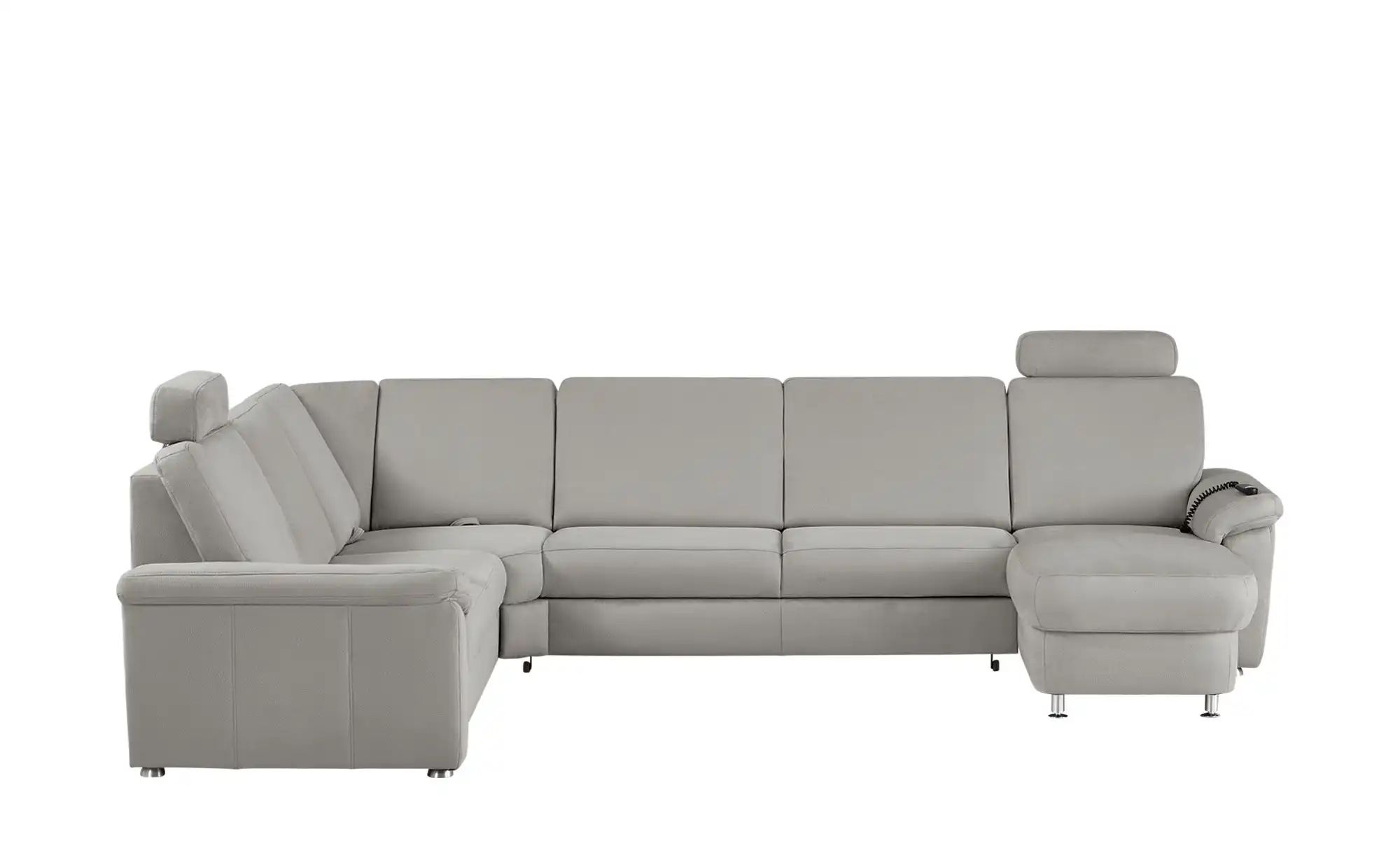 meinSofa Wohnlandschaft Mikrofaser Rita ¦ grau ¦ Maße (cm): B: 330 H: 91 T: günstig online kaufen