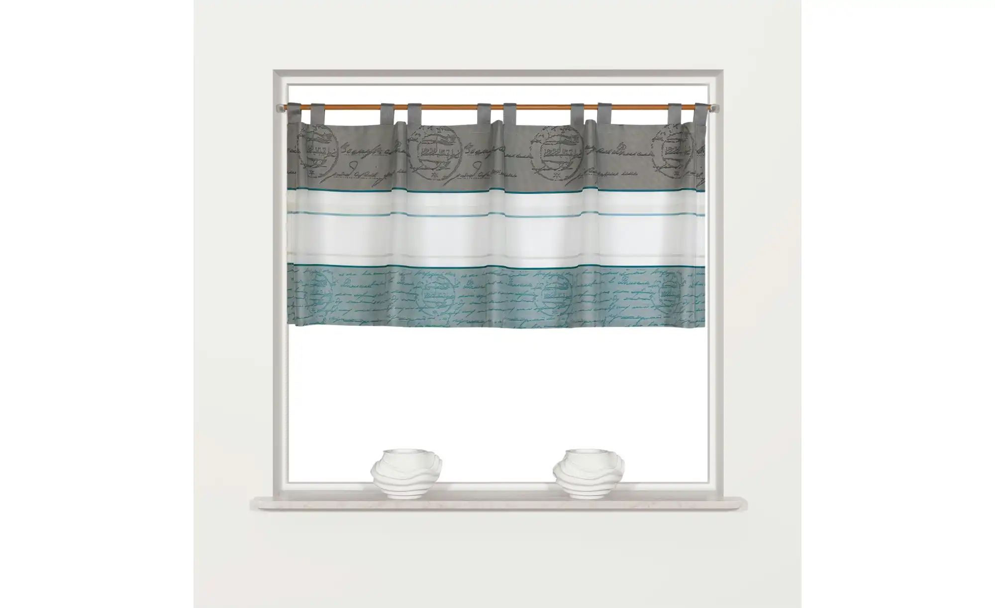 Clever-Kauf-24 Panneaux Design Schlaufenpanneaux, 2288, weiß-petrol-grau, günstig online kaufen