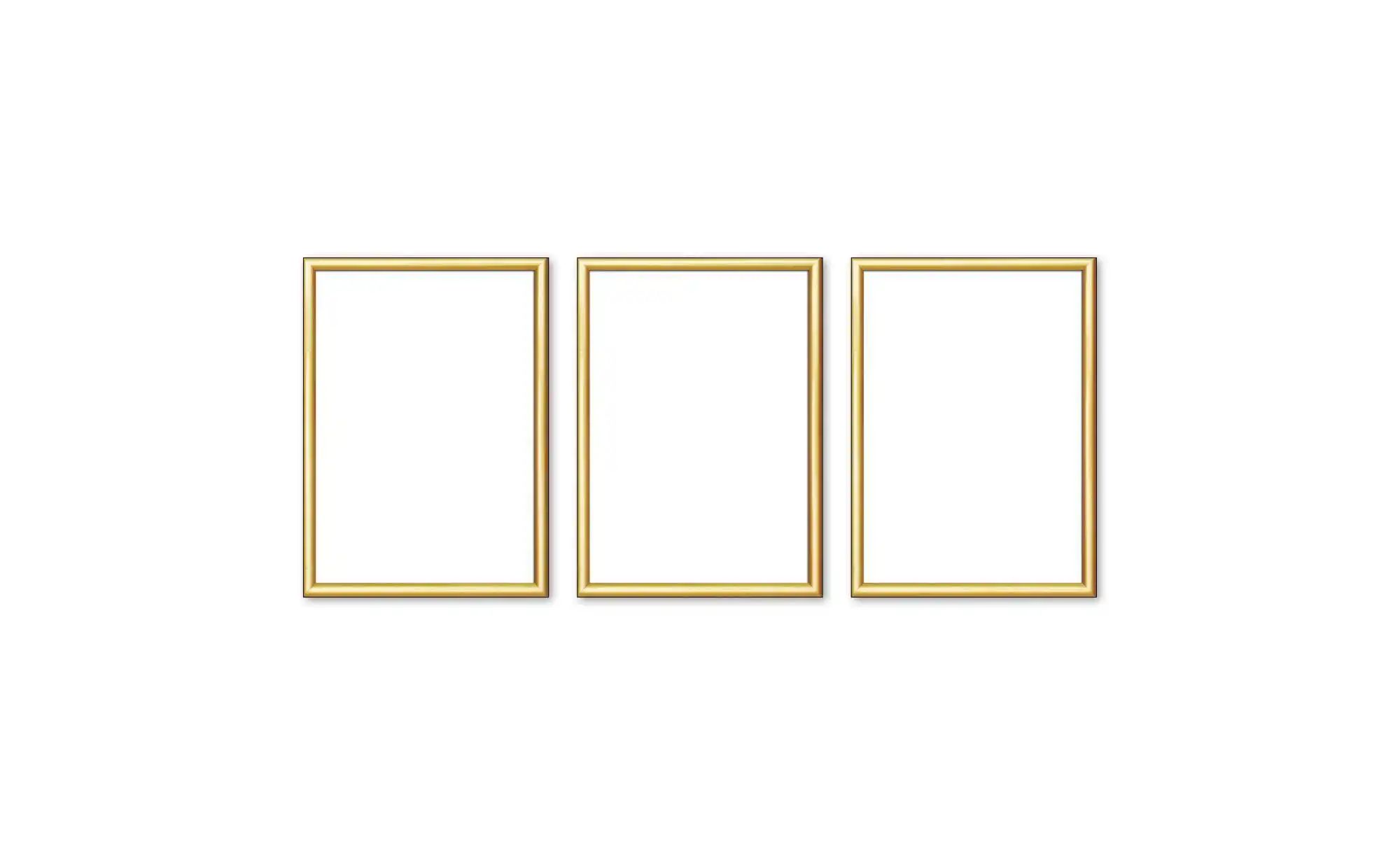 Bilderrahmen 13x18 cm, 3er-Set ¦ gold ¦ Kunststoff ¦ Maße (cm): B: 13 H: 18 günstig online kaufen