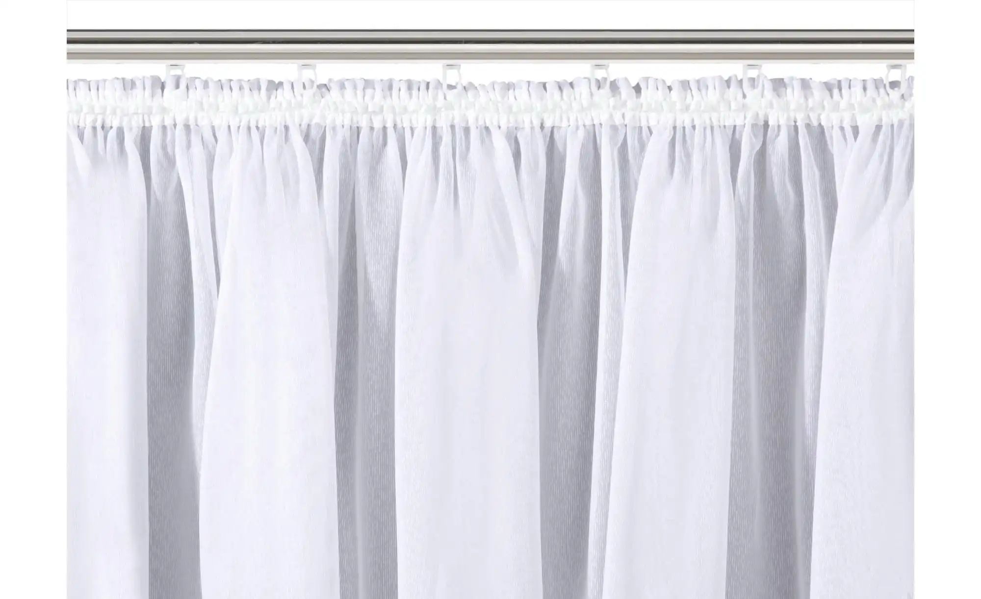 Thumbnail - Weckbrodt Gardinenstore mit Kräuselband Emil ¦ weiß ¦ Synthetik ¦ Maße (cm): H: 95 Gardinen & Rollos > Gardinen & Vorhä...