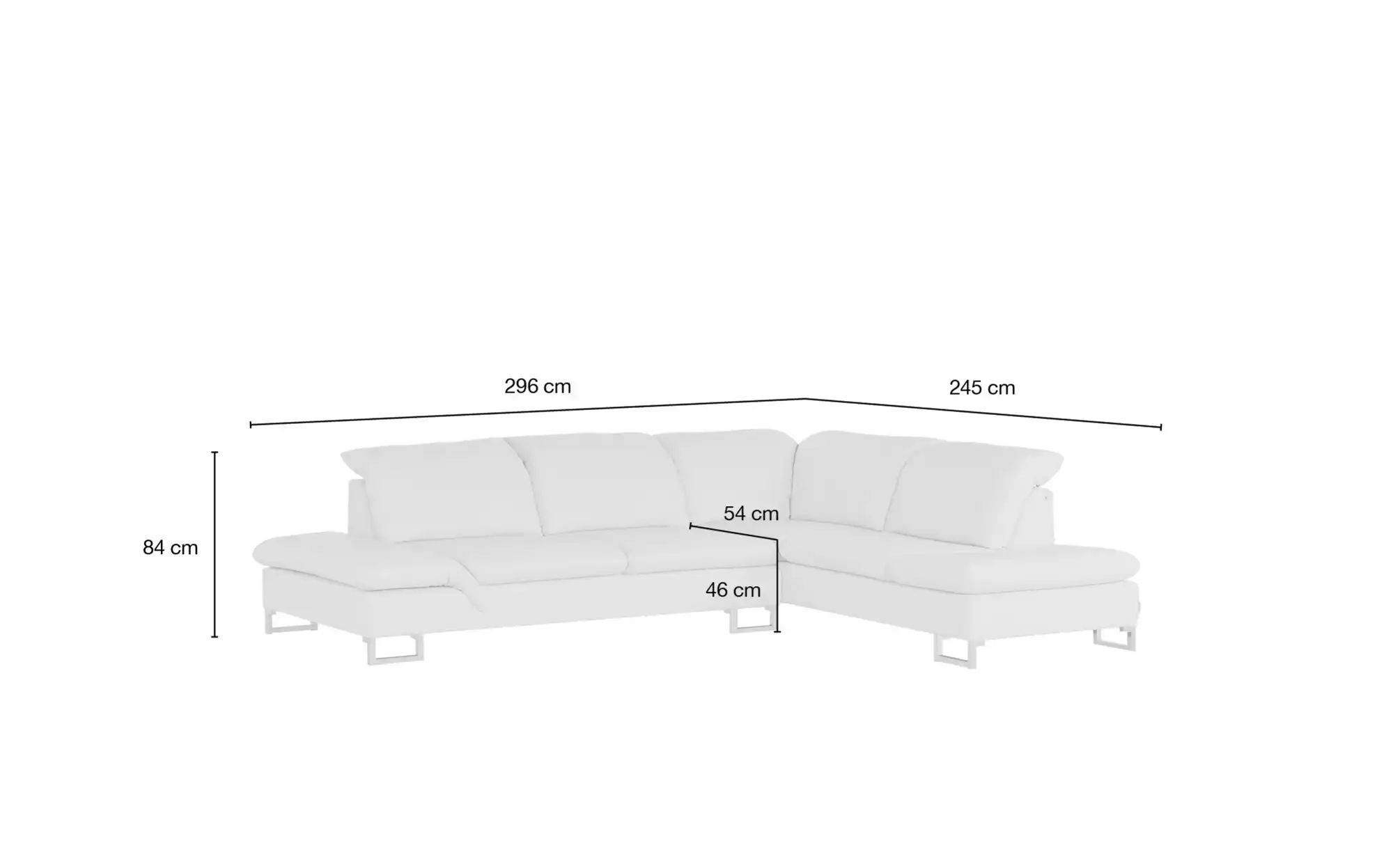 W.SCHILLIG Ledersofa   Saraa ¦ creme ¦ Maße (cm): B: 314 H: 86 T: 198 Polst günstig online kaufen