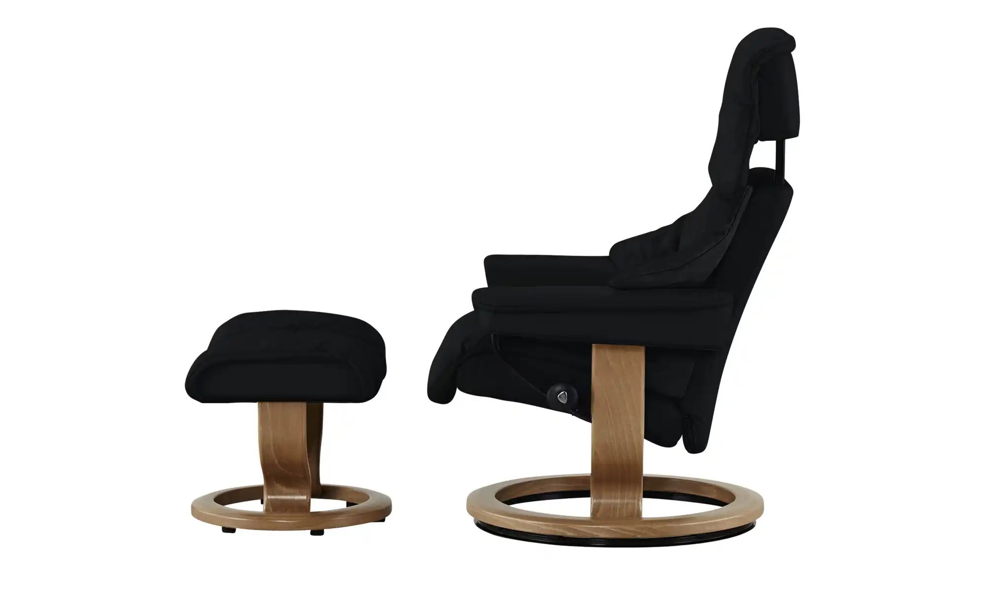 Stressless Relaxsessel mit Hocker  Reno L ¦ schwarz ¦ Maße (cm): B: 88 H: 1 günstig online kaufen