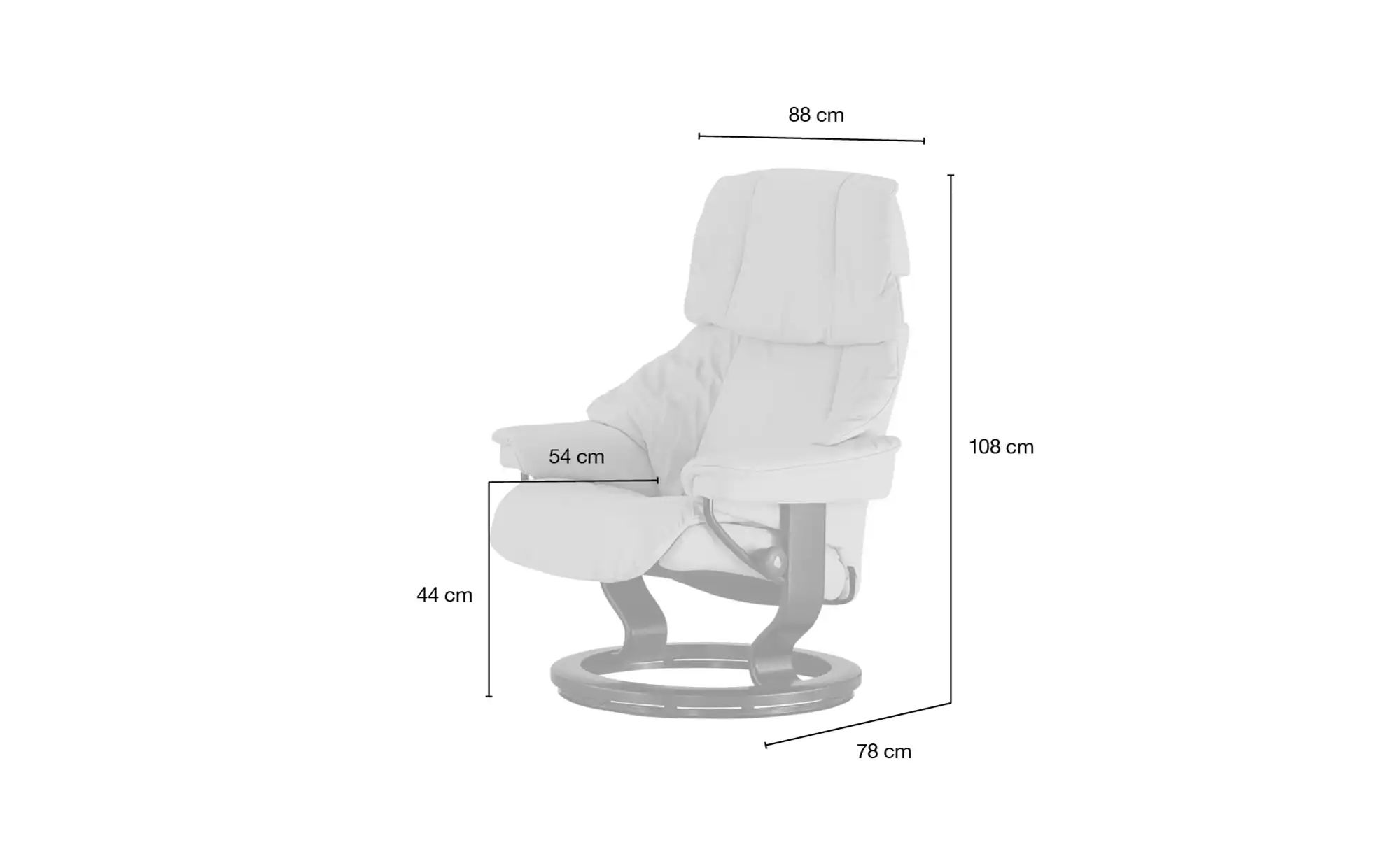 Stressless Relaxsessel mit Hocker  Reno L ¦ braun ¦ Maße (cm): B: 88 H: 108 günstig online kaufen