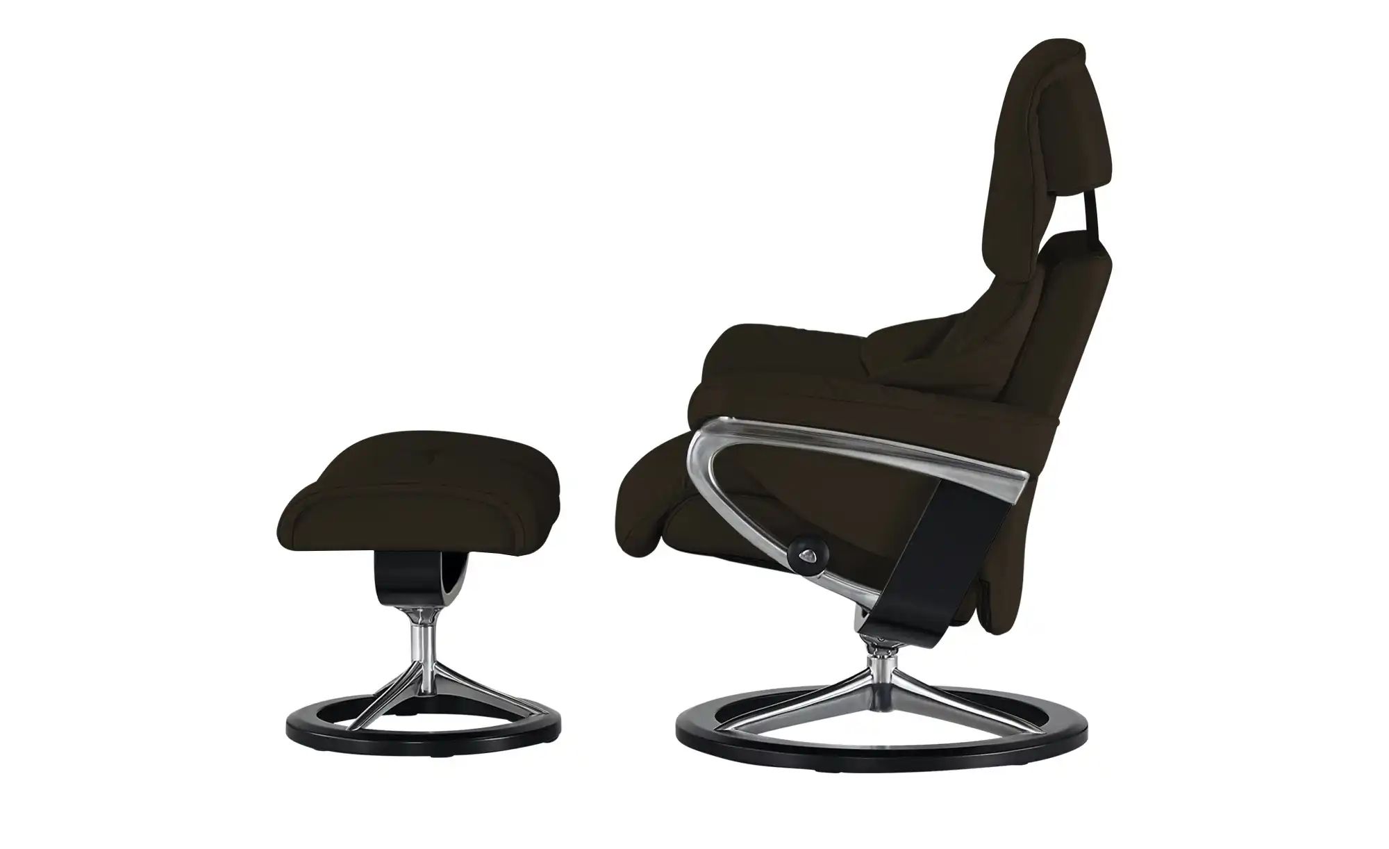 Thumbnail - Stressless Relaxsessel mit Hocker Reno L ¦ braun ¦ Maße (cm): B: 92 H: 110 T: 80.0 Polstermöbel > Sessel > Fernsehsesse...