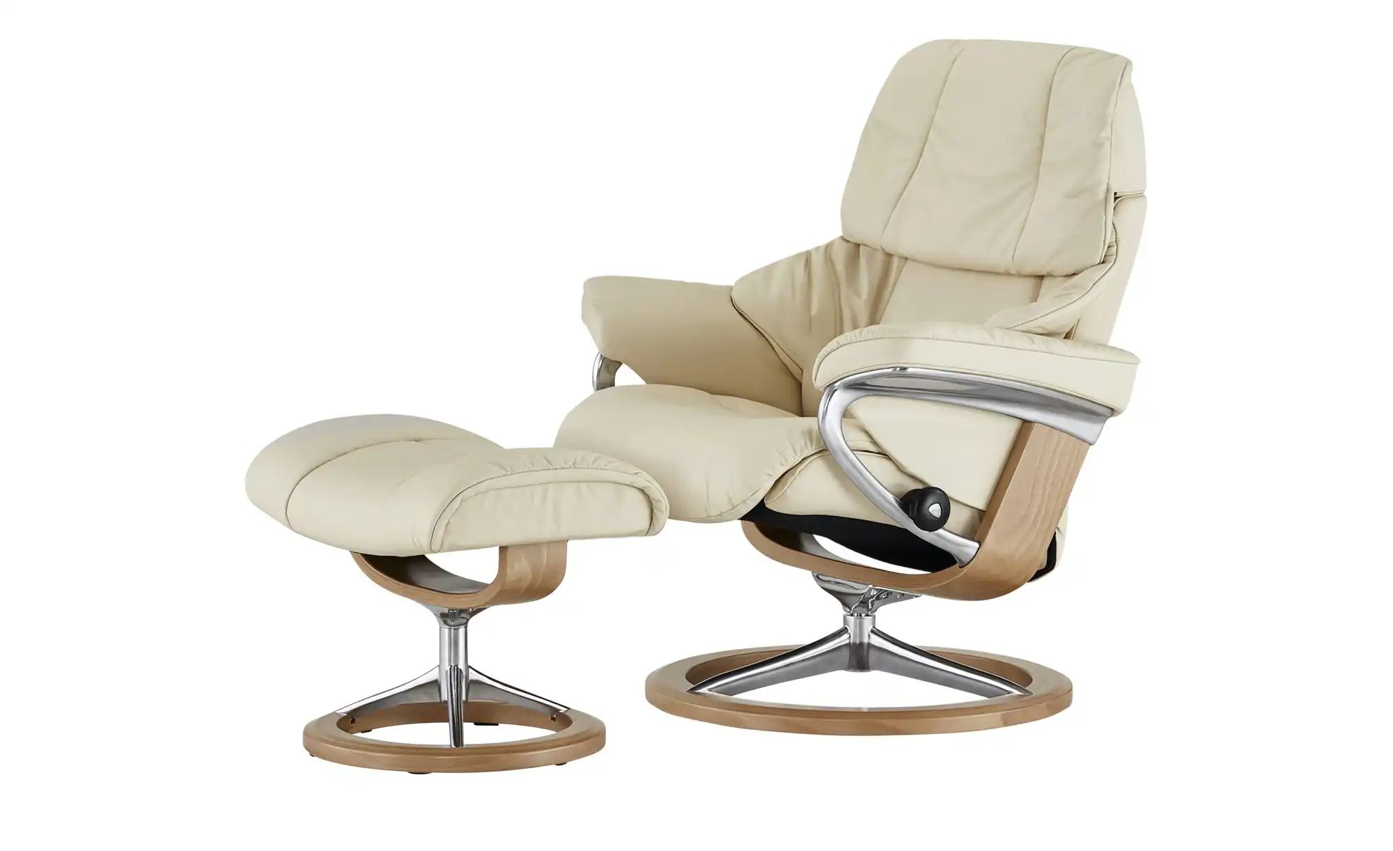 Stressless Relaxsessel mit Hocker  Reno L ¦ creme ¦ Maße (cm): B: 92 H: 110 günstig online kaufen