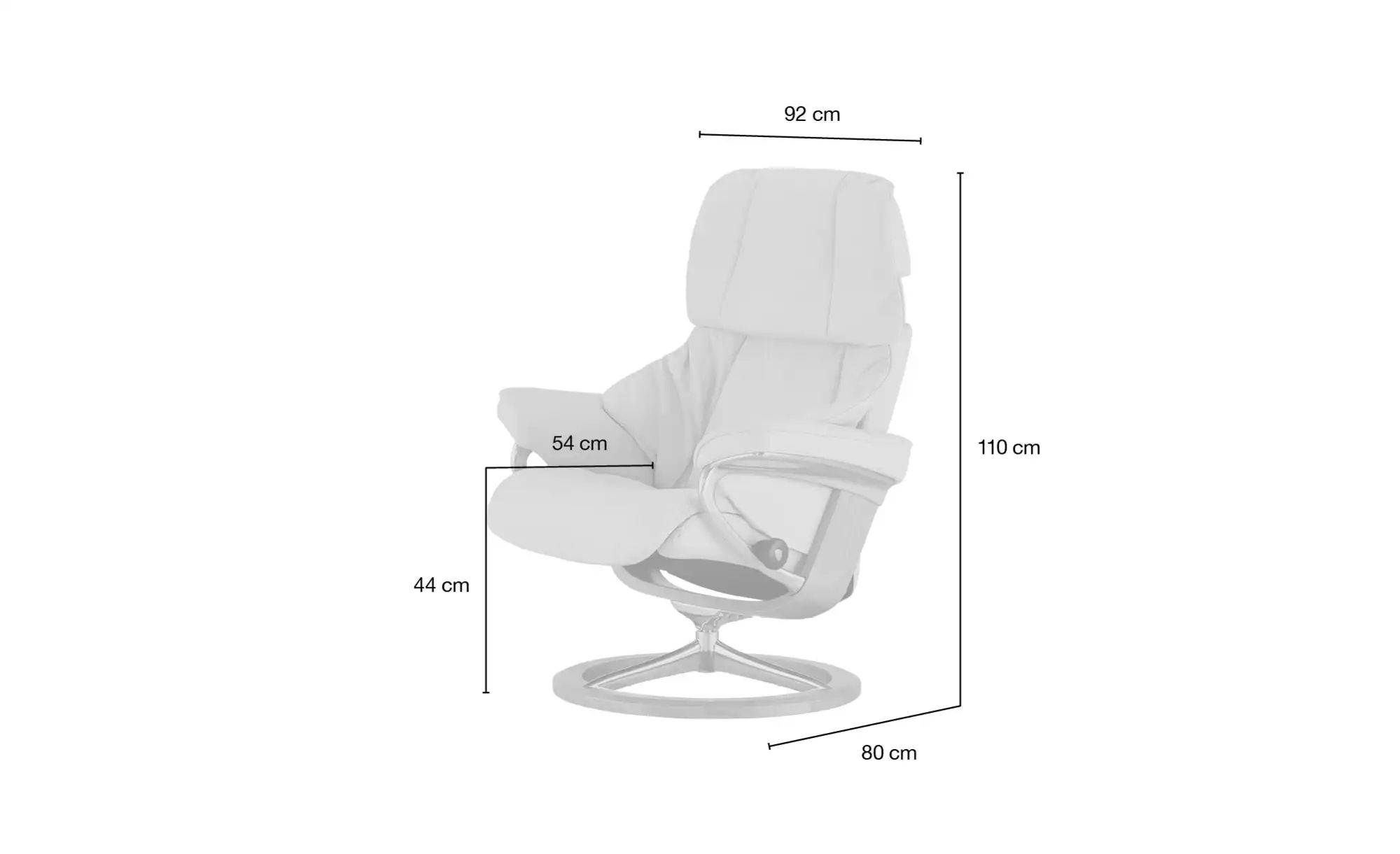Thumbnail - Stressless Relaxsessel mit Hocker  Reno L ¦ braun ¦ Maße (cm): B: 92 H: 110 T: 80.0 Polstermöbel > Sessel > Fernsehsesse...