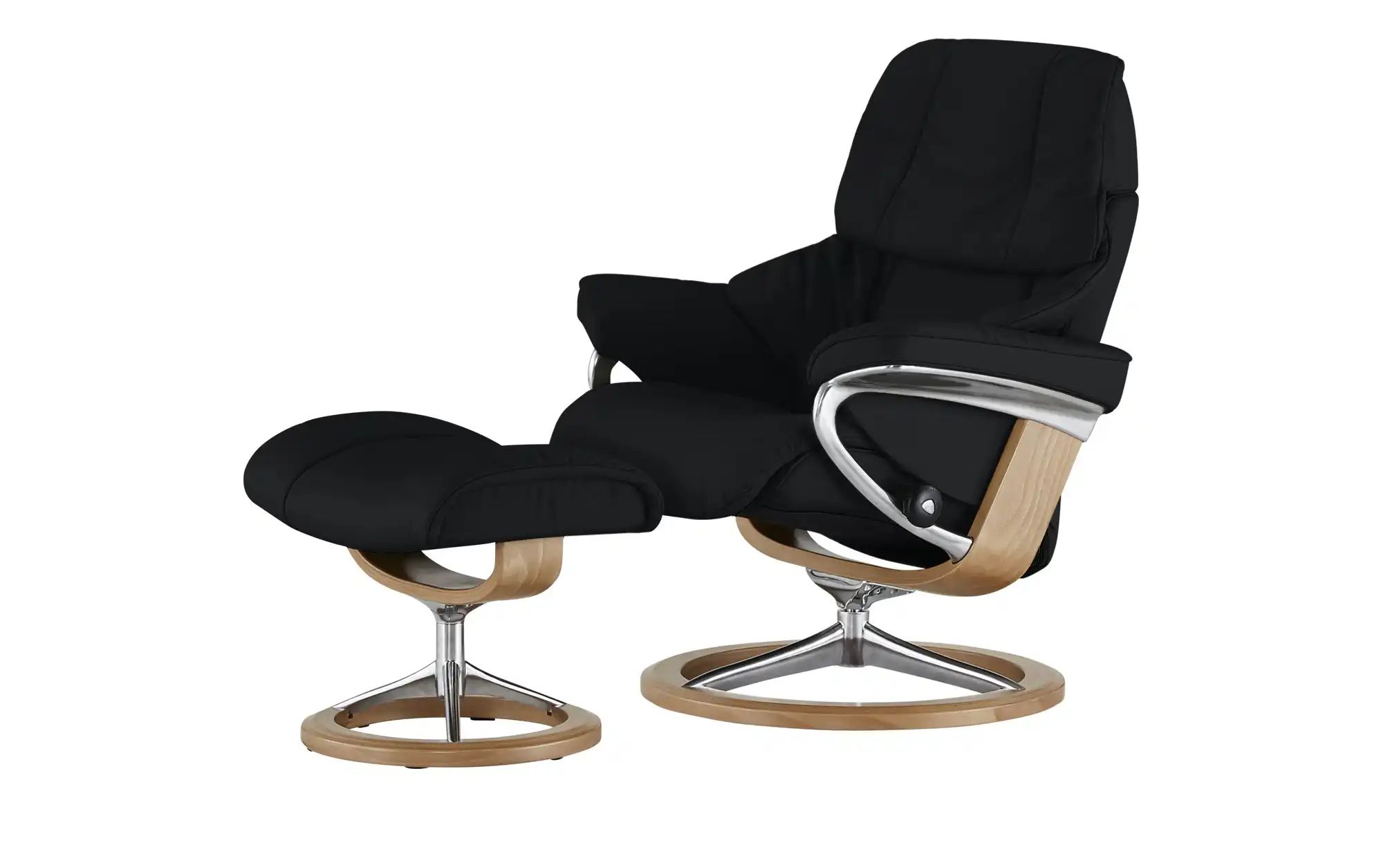 Stressless Relaxsessel mit Hocker  Reno L ¦ schwarz ¦ Maße (cm): B: 92 H: 1 günstig online kaufen