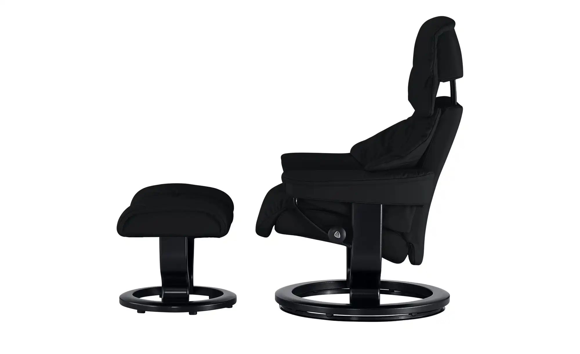 Stressless Relaxsessel mit Hocker  Reno S ¦ schwarz ¦ Maße (cm): B: 75 H: 1 günstig online kaufen