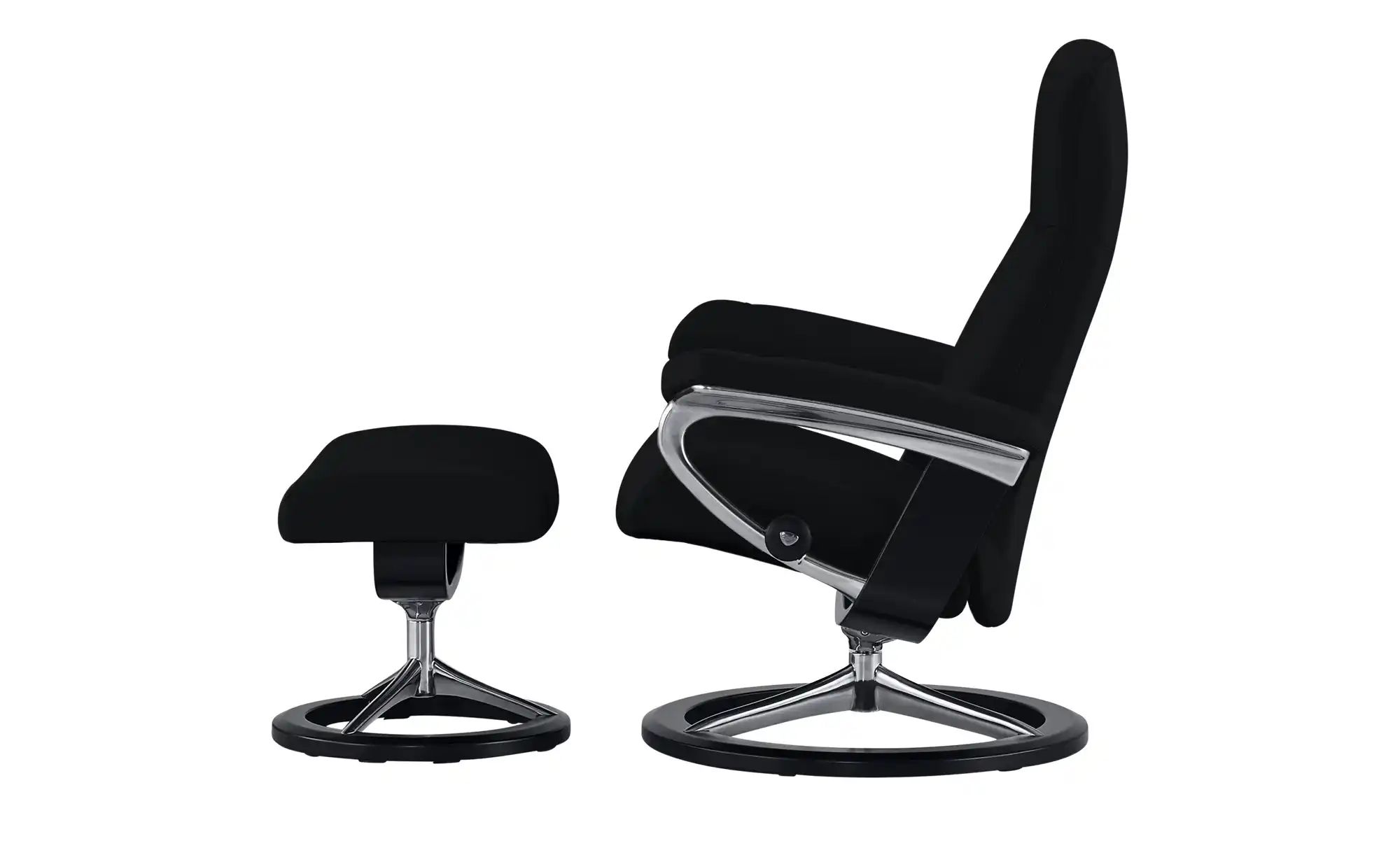 Stressless Relaxsessel mit Hocker Leder Consul L ¦ schwarz ¦ Maße (cm): B: günstig online kaufen