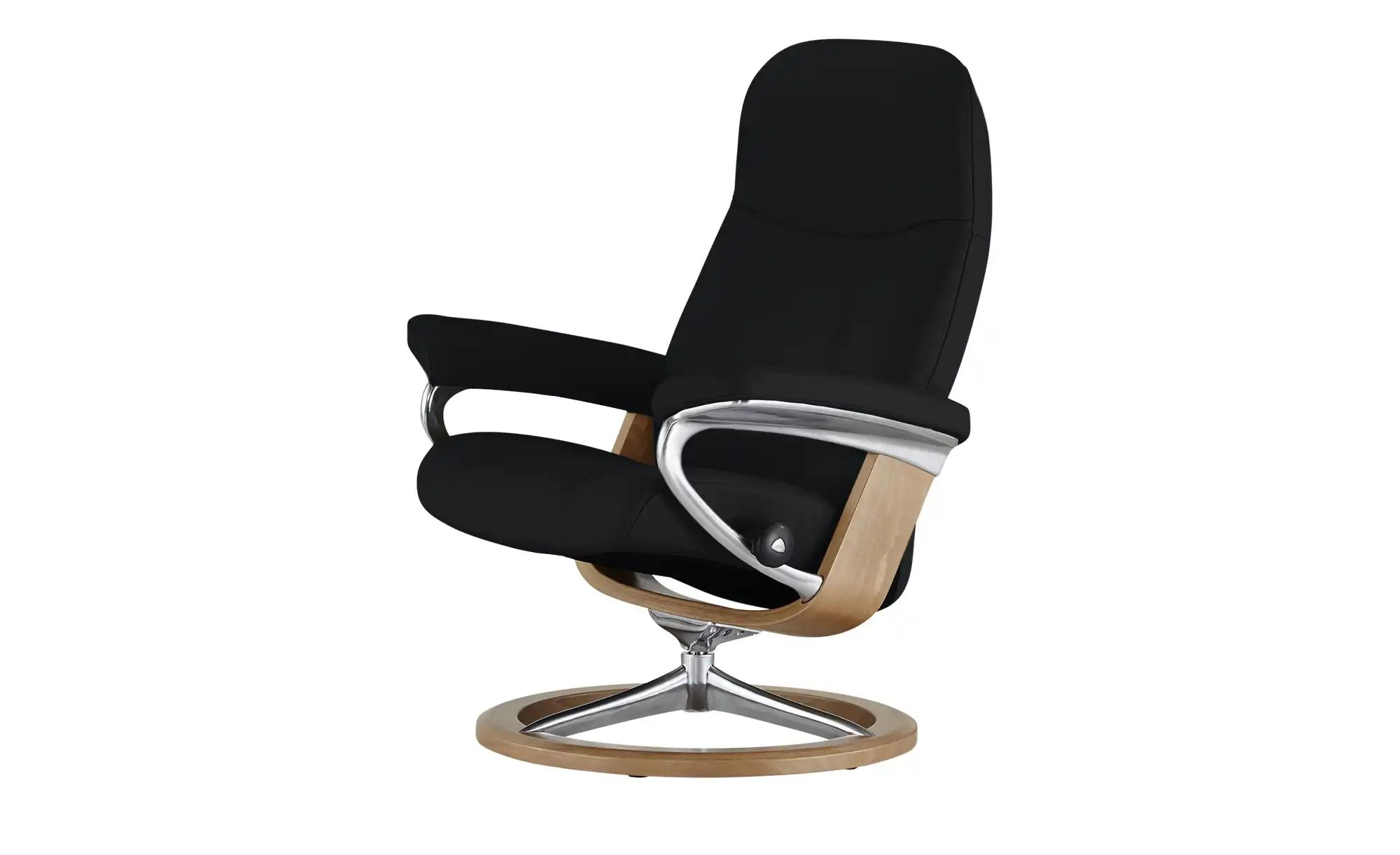 Stressless Relaxsessel mit Hocker Leder Consul L ¦ schwarz ¦ Maße (cm): B: günstig online kaufen