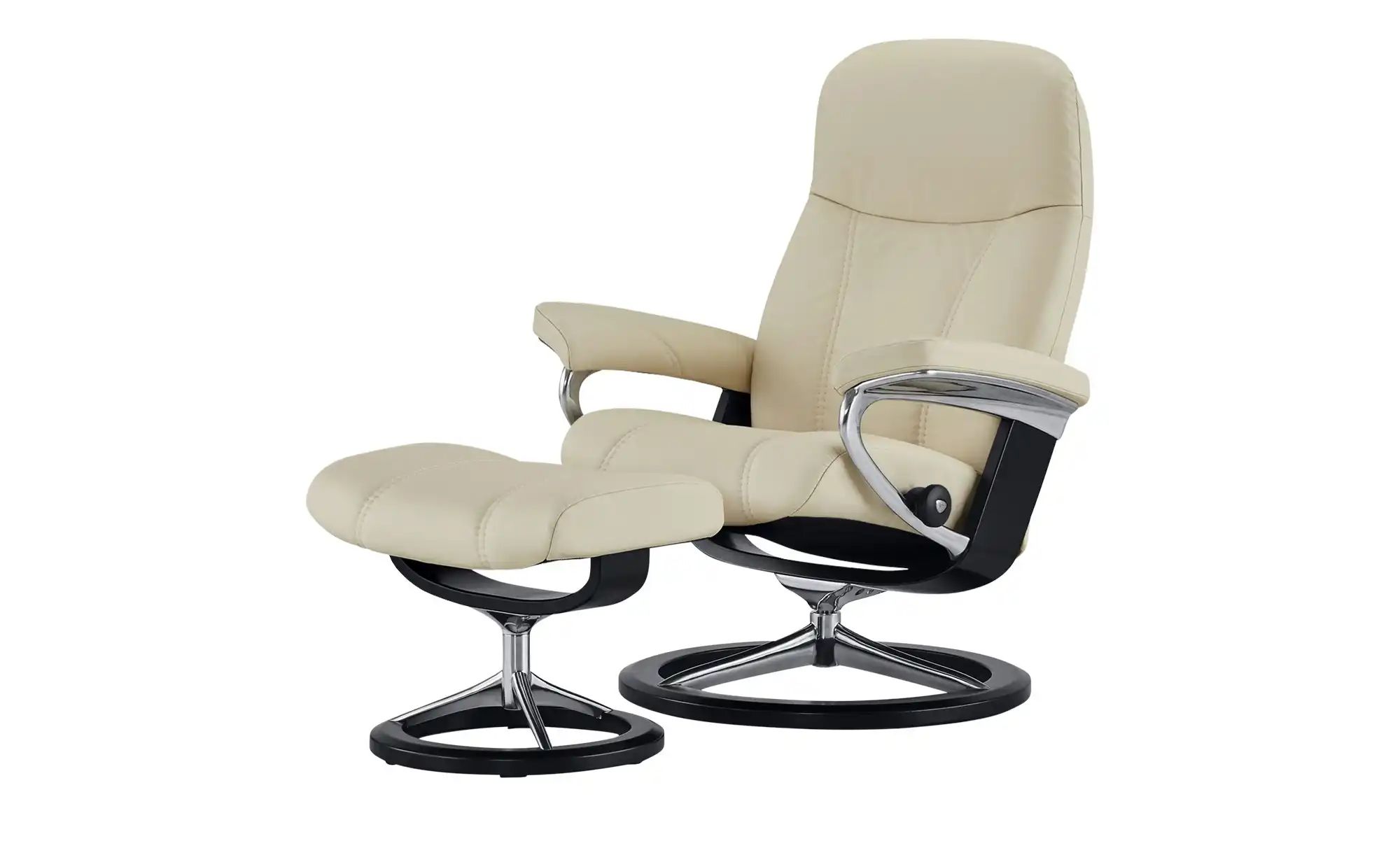 Stressless Relaxsessel mit Hocker Leder Consul M ¦ creme ¦ Maße (cm): B: 76 günstig online kaufen