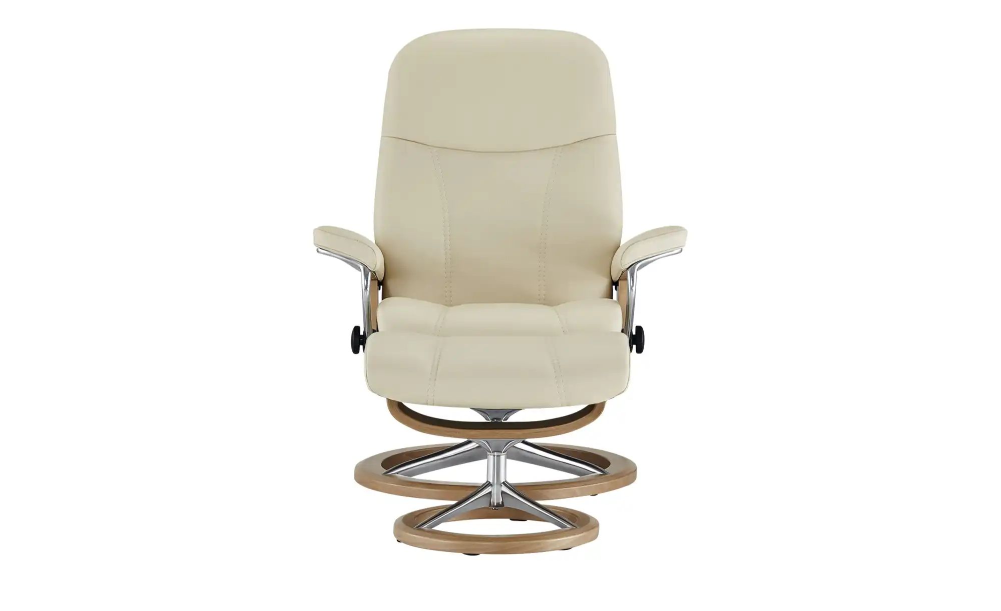 Thumbnail - Stressless Relaxsessel mit Hocker Leder Consul M ¦ creme ¦ Maße (cm): B: 76 H: 100 T: 71.0 Polstermöbel > Sessel > Ferns...