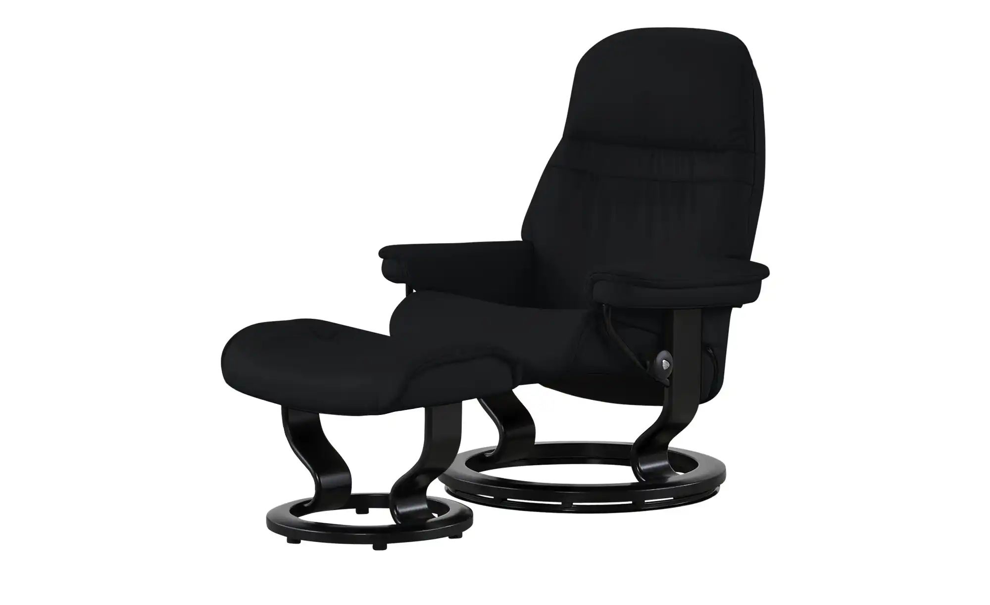 Stressless Relaxsessel mit Hocker Leder Sunrise M ¦ schwarz ¦ Maße (cm): B: günstig online kaufen
