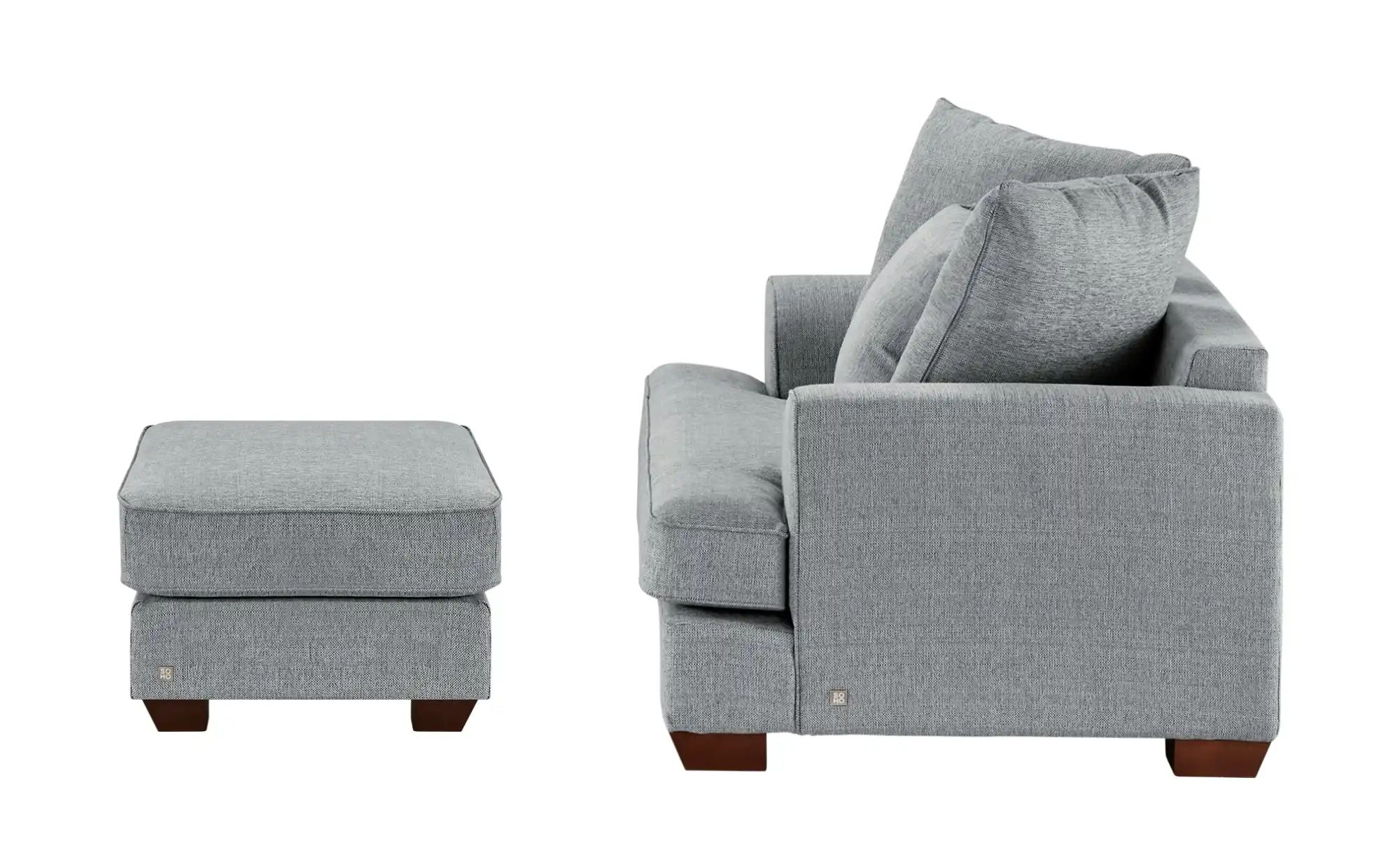 Thumbnail - SOHO Hocker  Franka ¦ grau ¦ Maße (cm): B: 75 H: 42 T: 62.0 Polstermöbel > Hocker - Höffner