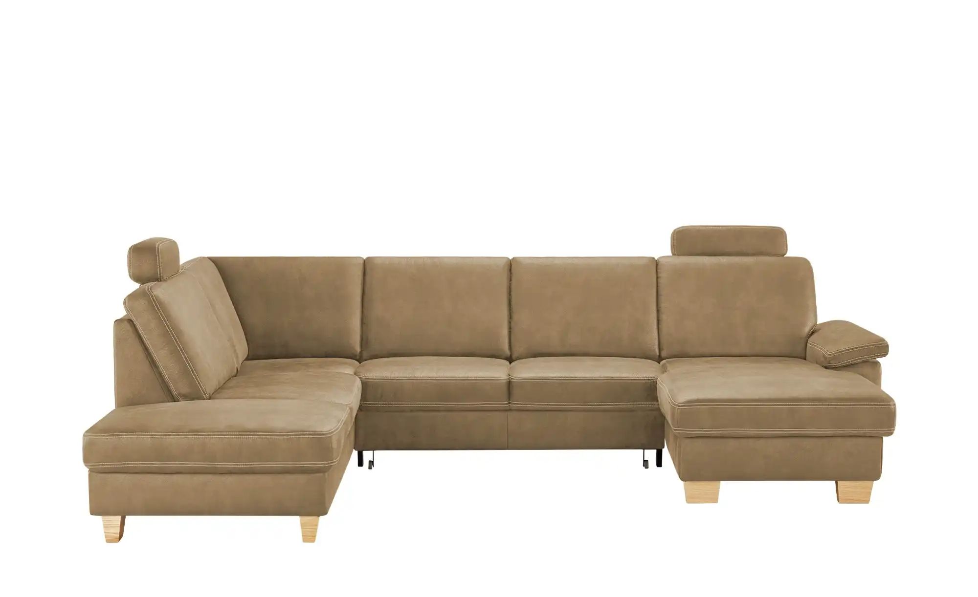 meinSofa Wohnlandschaft  Kunstleder Samu ¦ beige ¦ Maße (cm): B: 316 H: 90 günstig online kaufen