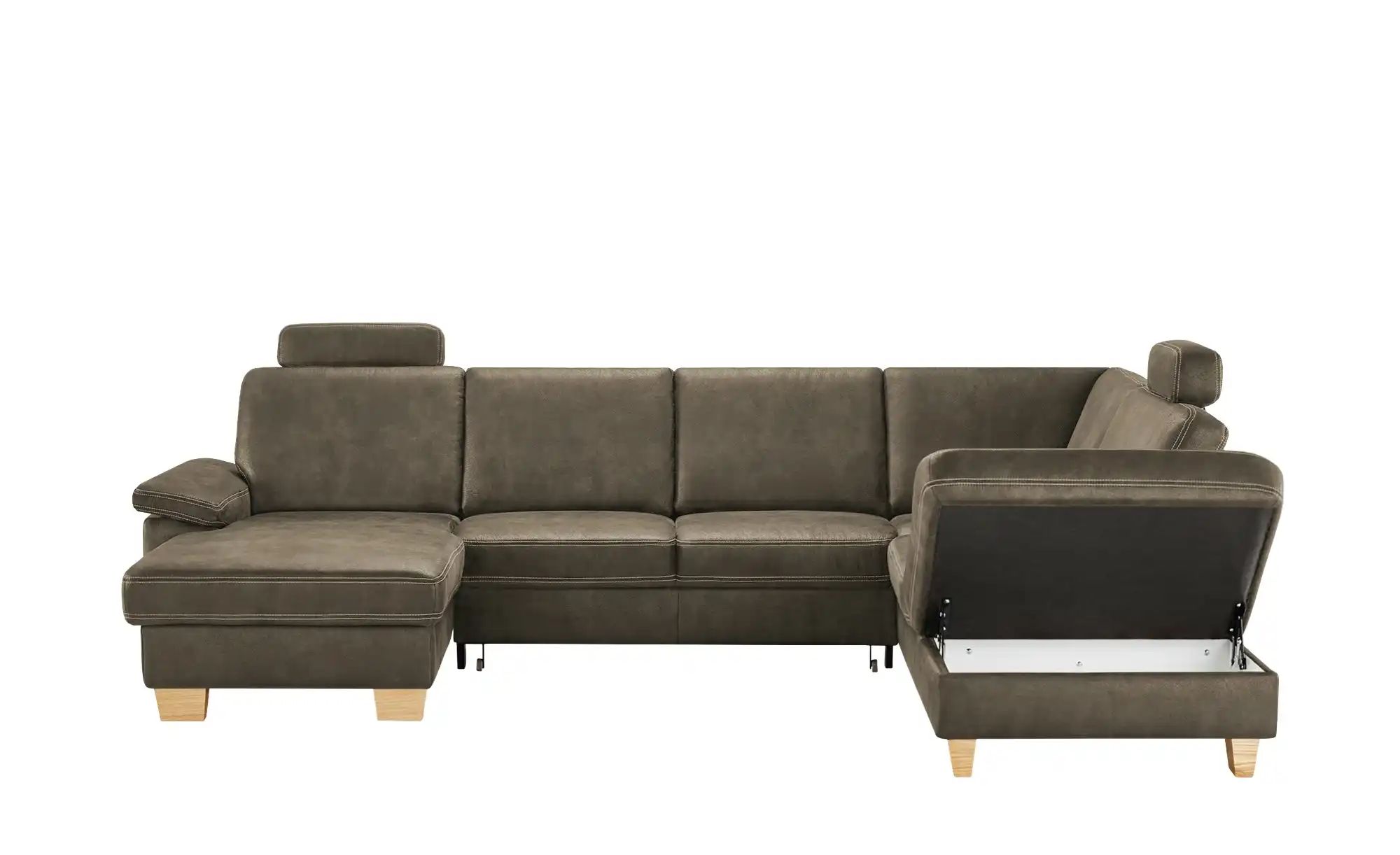 Thumbnail - meinSofa Wohnlandschaft Kunstleder Samu ¦ grau ¦ Maße (cm): B: 316 H: 90 T: 235.0 Polstermöbel > Sofas > Schlafsofas - H...