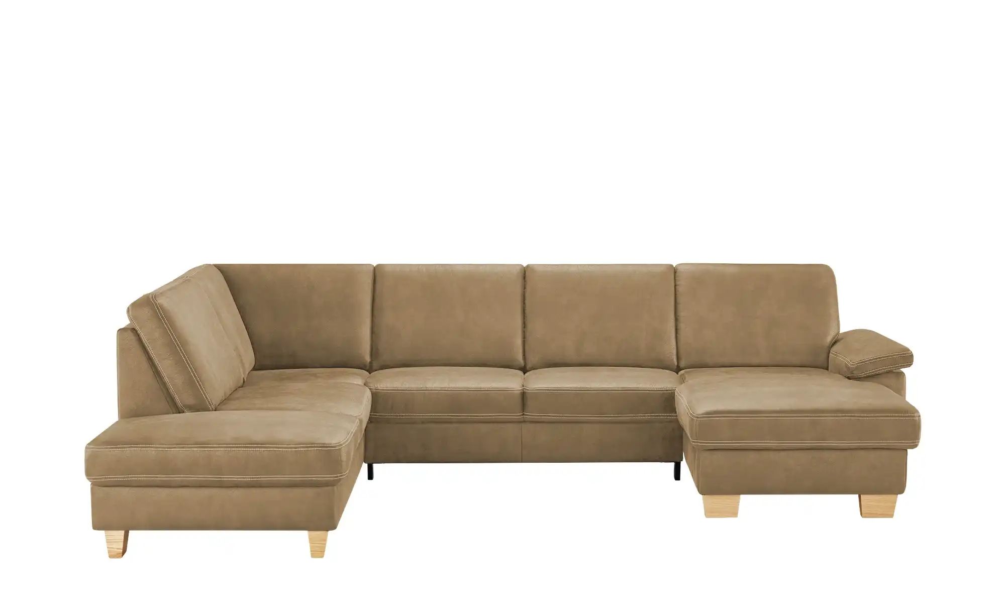 meinSofa Wohnlandschaft  Kunstleder Samu ¦ beige ¦ Maße (cm): B: 316 H: 90 günstig online kaufen