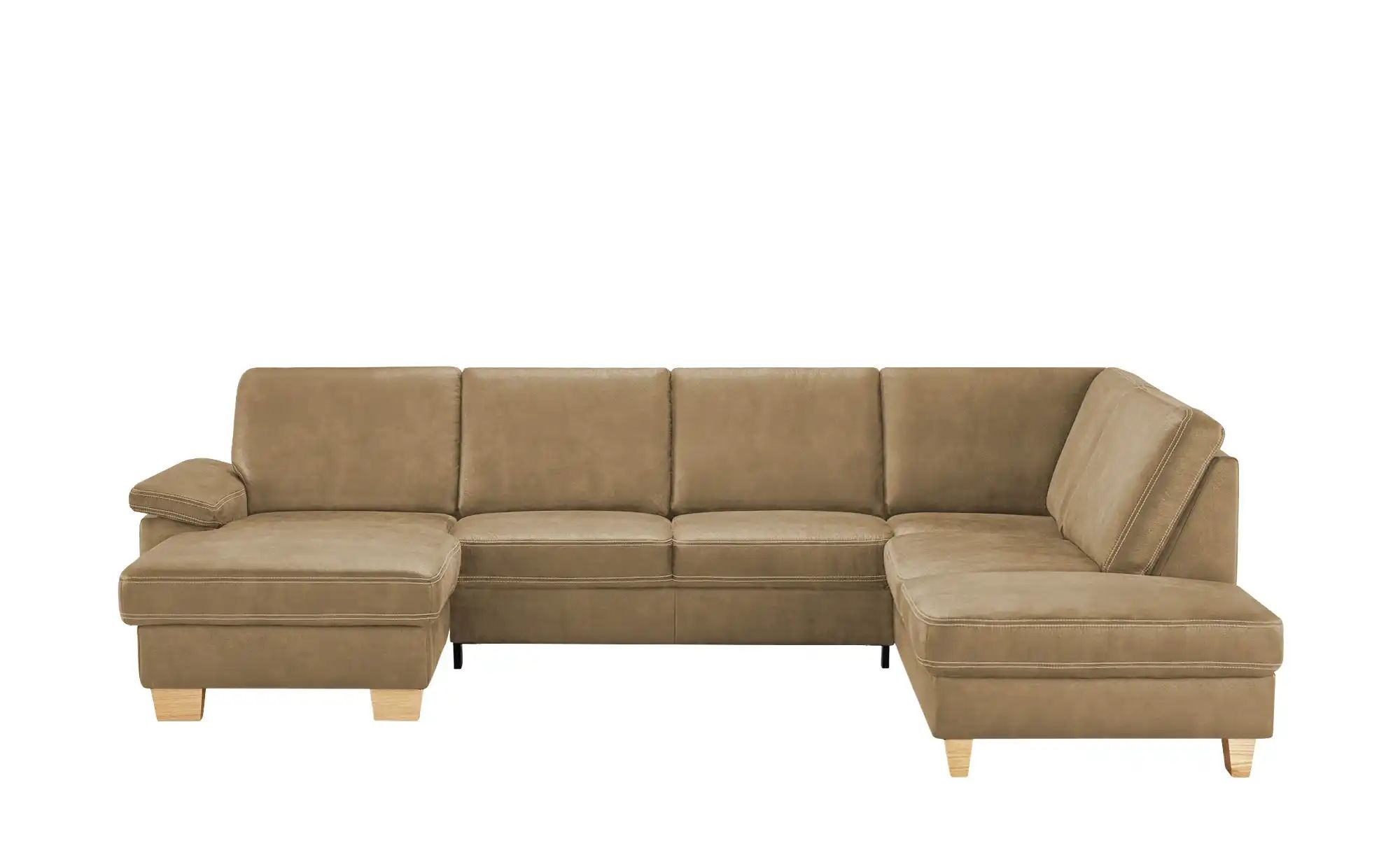 meinSofa Wohnlandschaft  Kunstleder Samu ¦ beige ¦ Maße (cm): B: 316 H: 90 günstig online kaufen