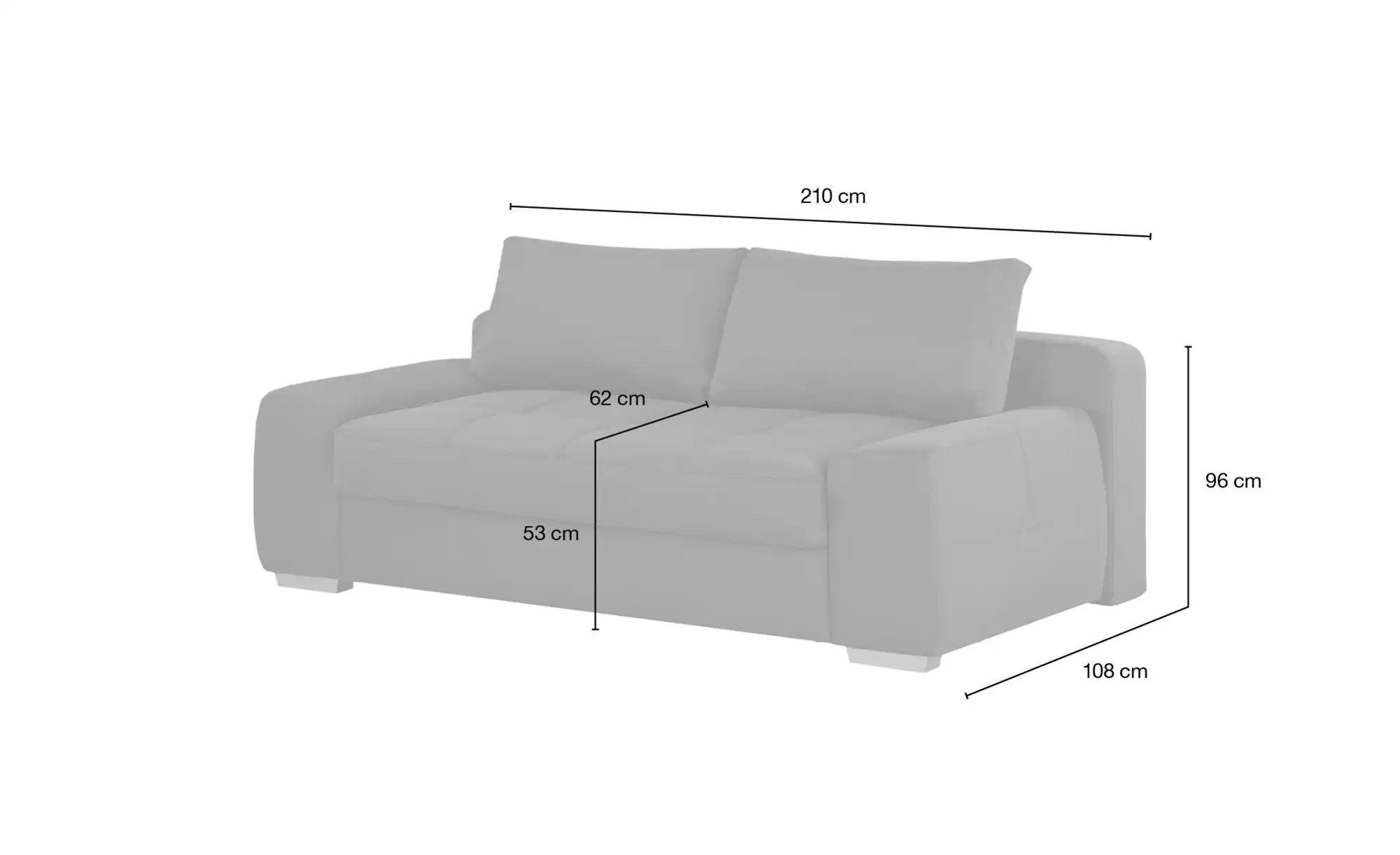 bobb Schlafsofa mit Boxspringpolsterung Eleny de Luxe | Grau