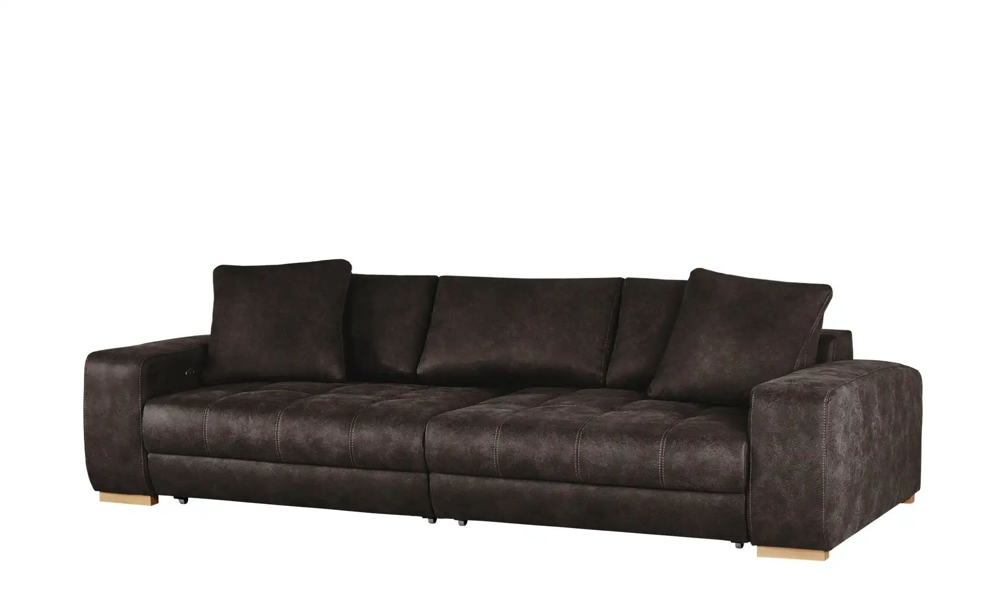 bobb Big Sofa dunkelbraun - Microfaser Caro ¦ braun ¦ Maße (cm): B: 302 H: günstig online kaufen