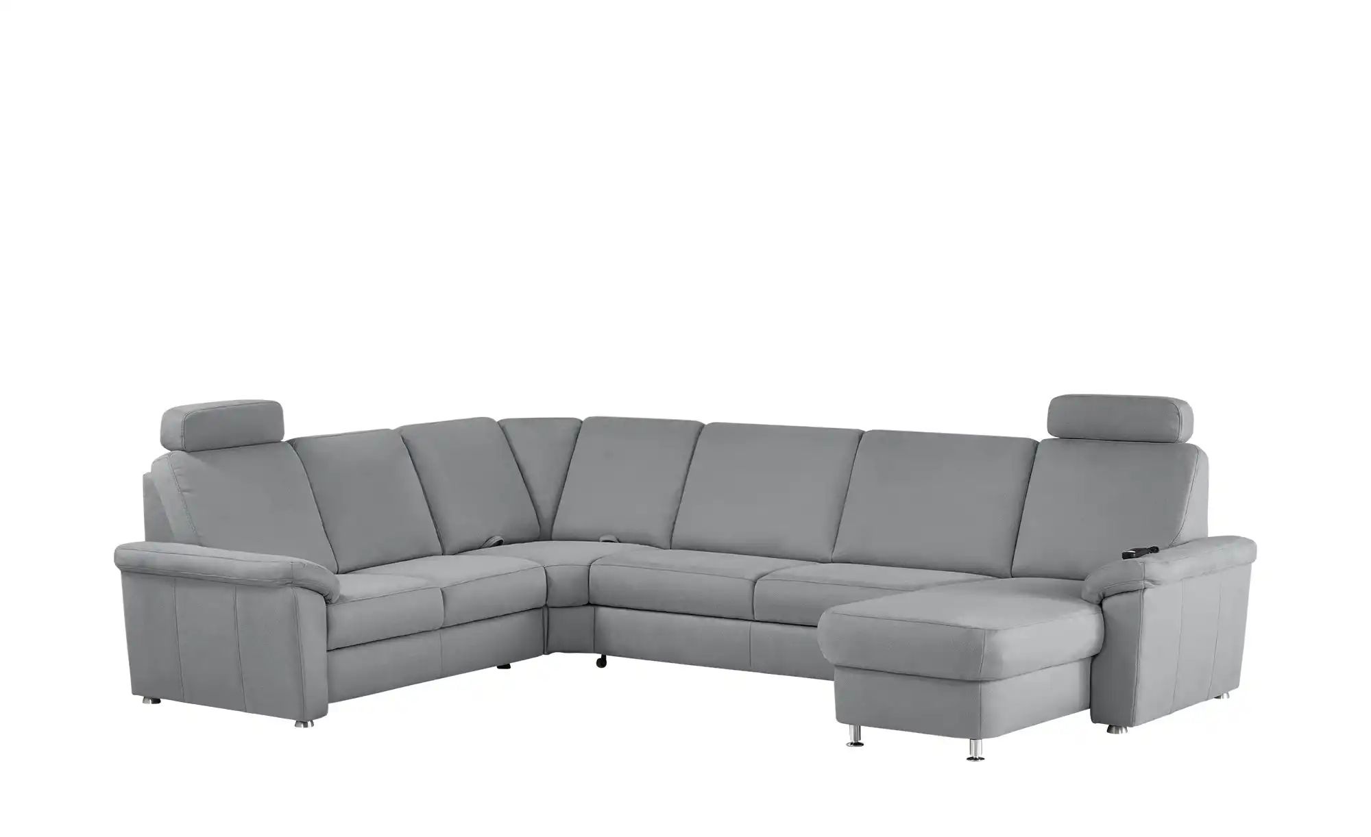 meinSofa Wohnlandschaft Mikrofaser Rita ¦ grau ¦ Maße (cm): B: 330 H: 91 T: günstig online kaufen