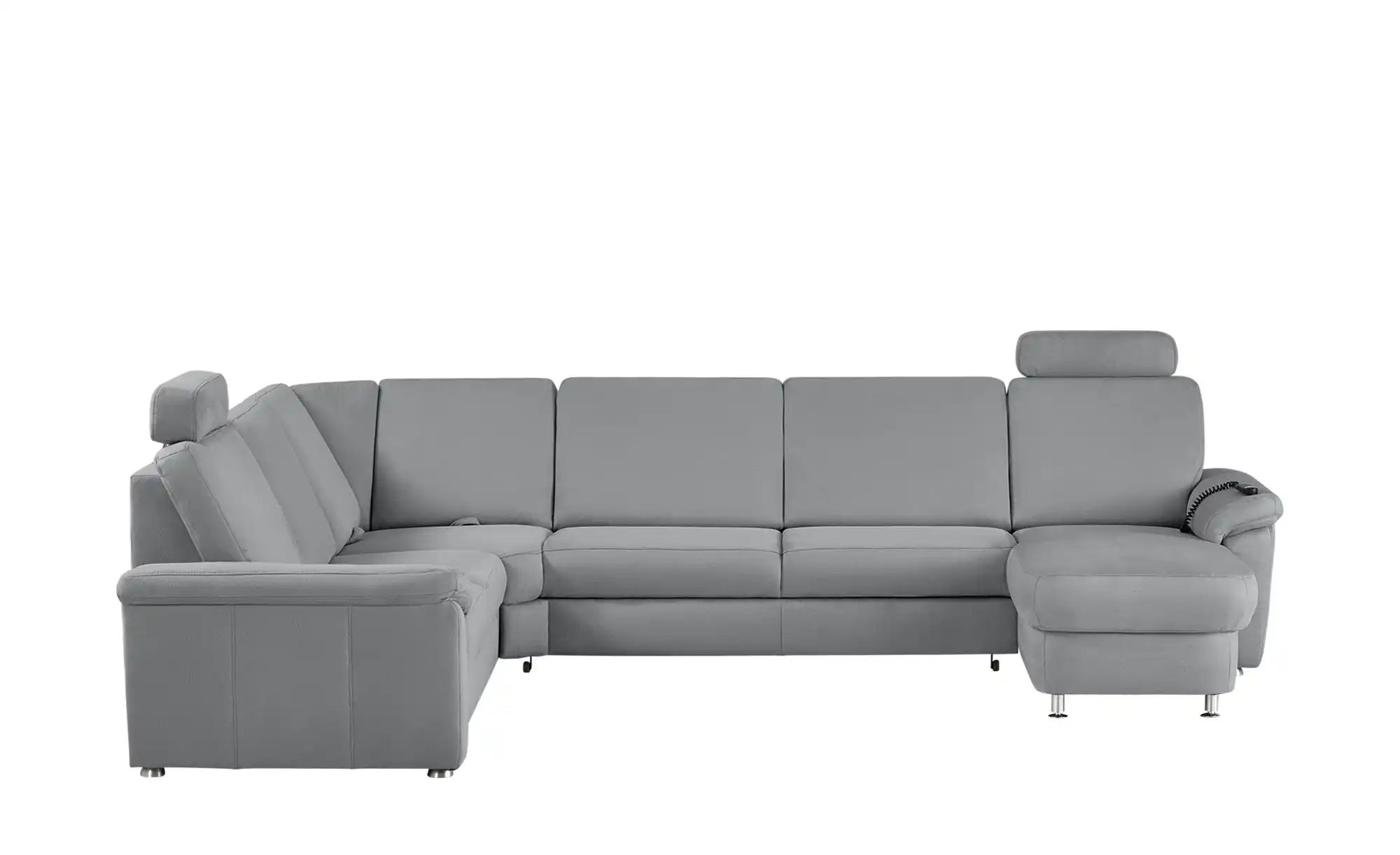 meinSofa Wohnlandschaft Mikrofaser Rita ¦ grau ¦ Maße (cm): B: 330 H: 91 T: günstig online kaufen