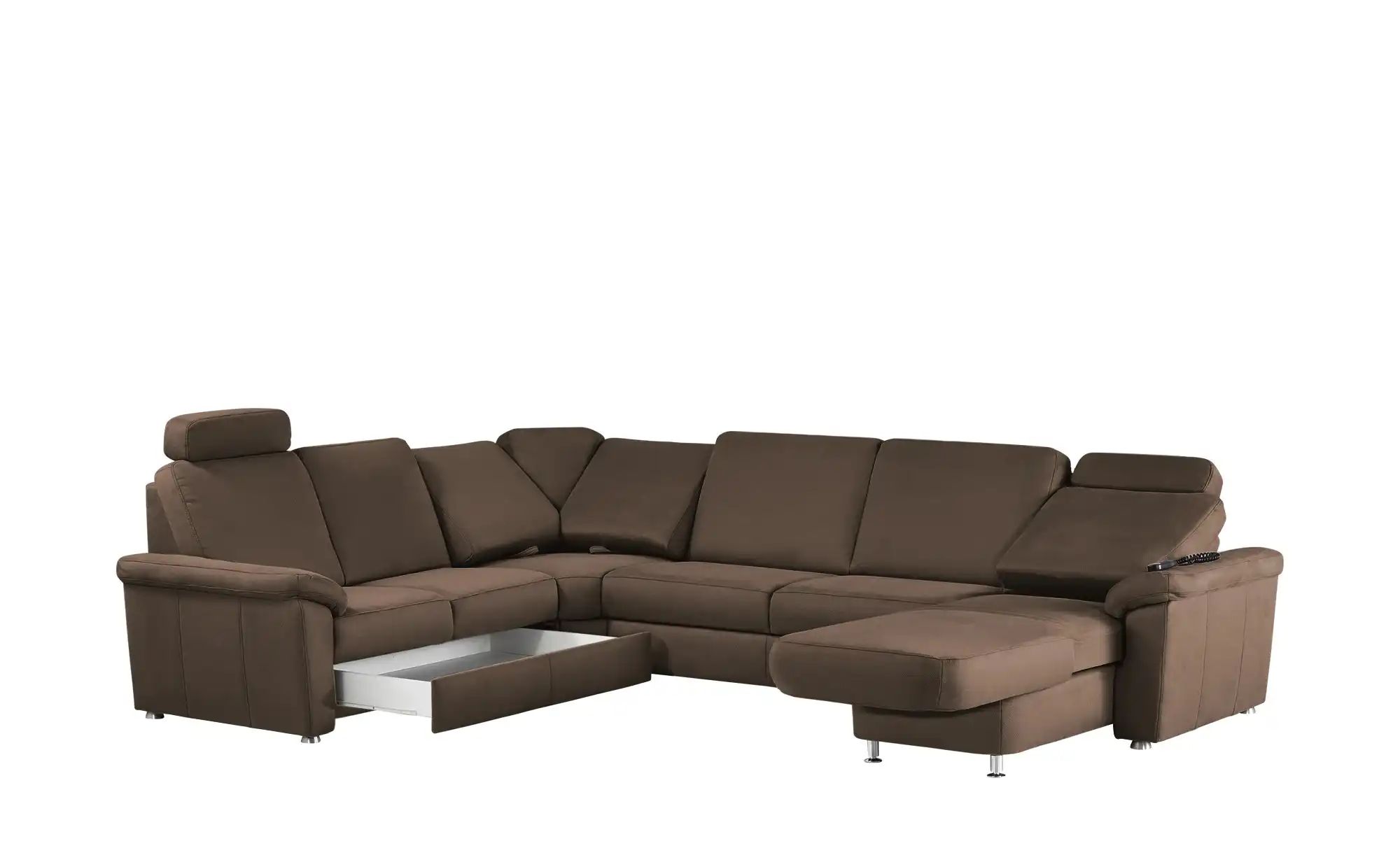 Thumbnail - meinSofa Wohnlandschaft Mikrofaser Rita ¦ braun ¦ Maße (cm): B: 330 H: 91 T: 240.0 Polstermöbel > Sofas > Wohnlandschaft...