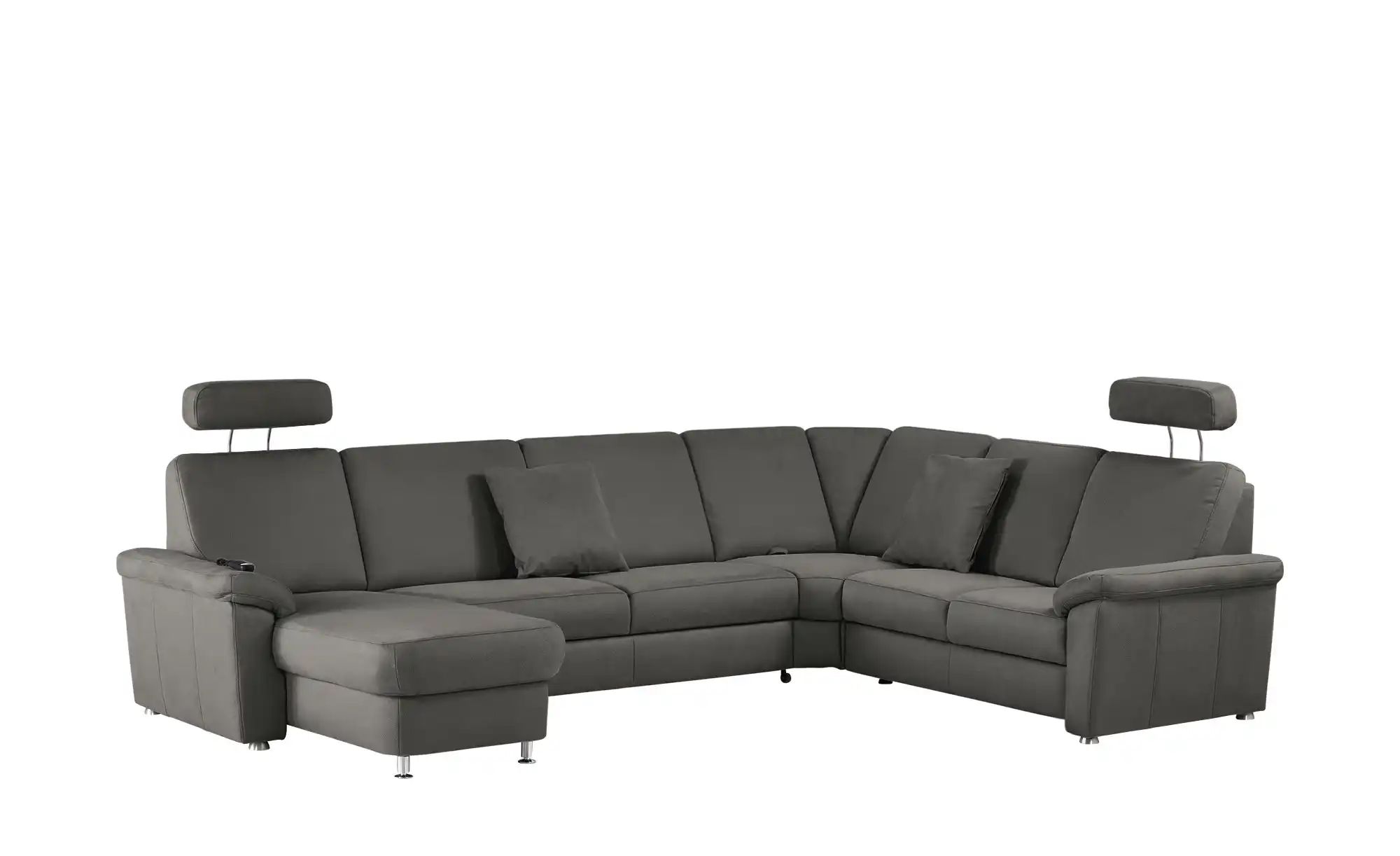 Thumbnail - meinSofa Wohnlandschaft Mikrofaser Rita ¦ grau ¦ Maße (cm): B: 330 H: 91 T: 240.0 Polstermöbel > Sofas > Schlafsofas - H...