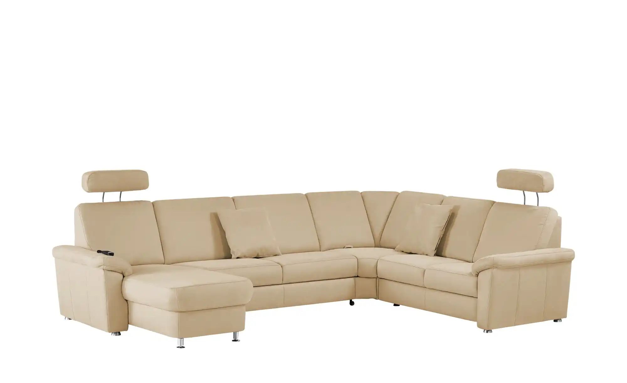 meinSofa Wohnlandschaft Mikrofaser Rita ¦ beige ¦ Maße (cm): B: 330 H: 91 T günstig online kaufen