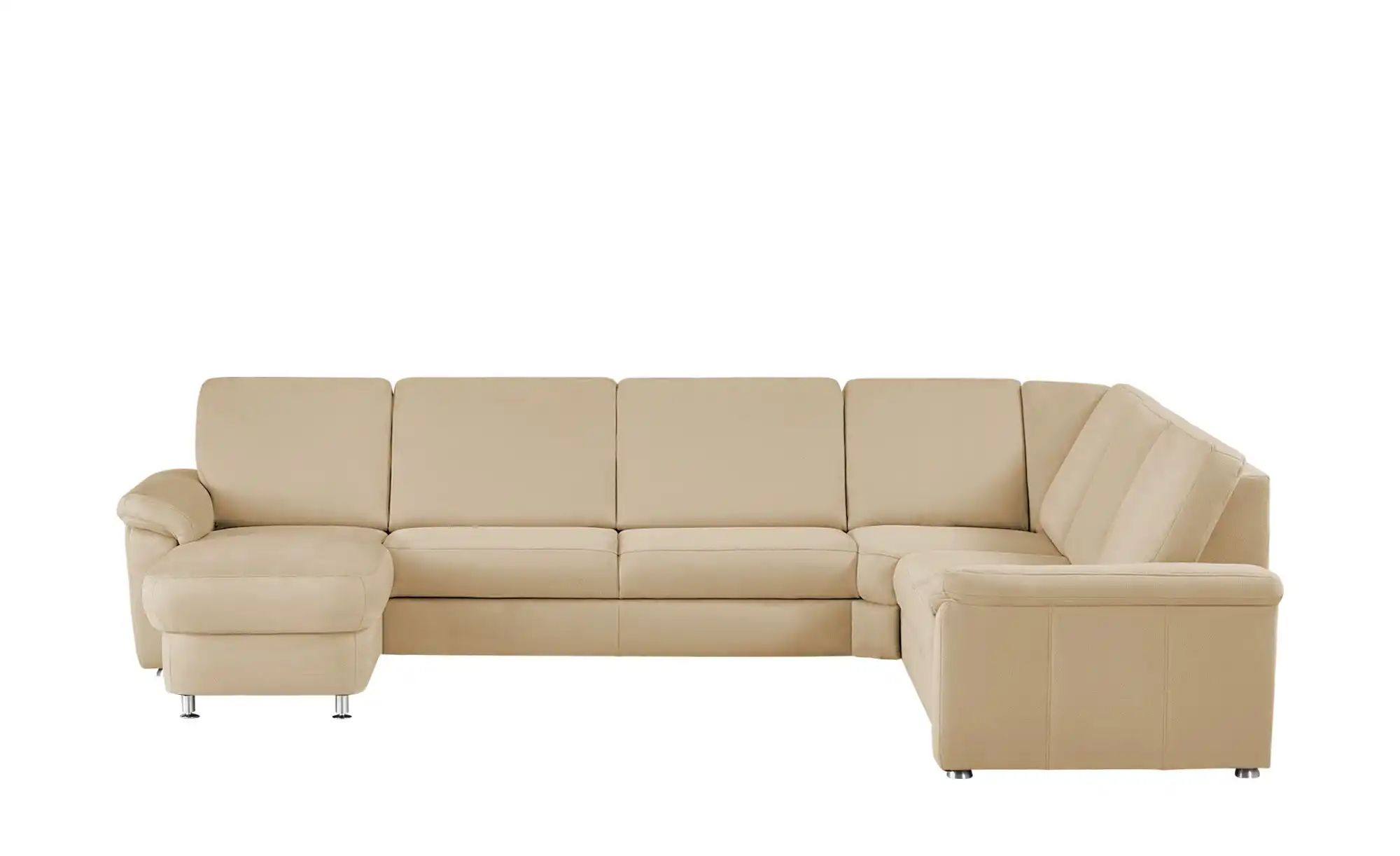 meinSofa Wohnlandschaft Mikrofaser Rita ¦ beige ¦ Maße (cm): B: 330 H: 91 T günstig online kaufen