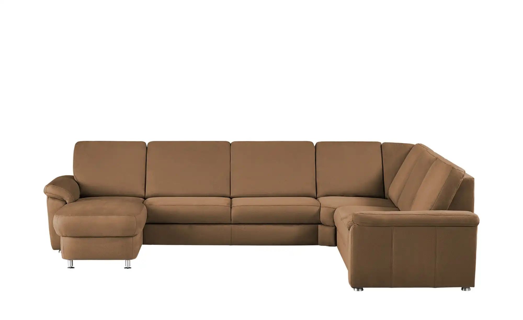 meinSofa Wohnlandschaft Mikrofaser Rita ¦ braun ¦ Maße (cm): B: 330 H: 91 T günstig online kaufen