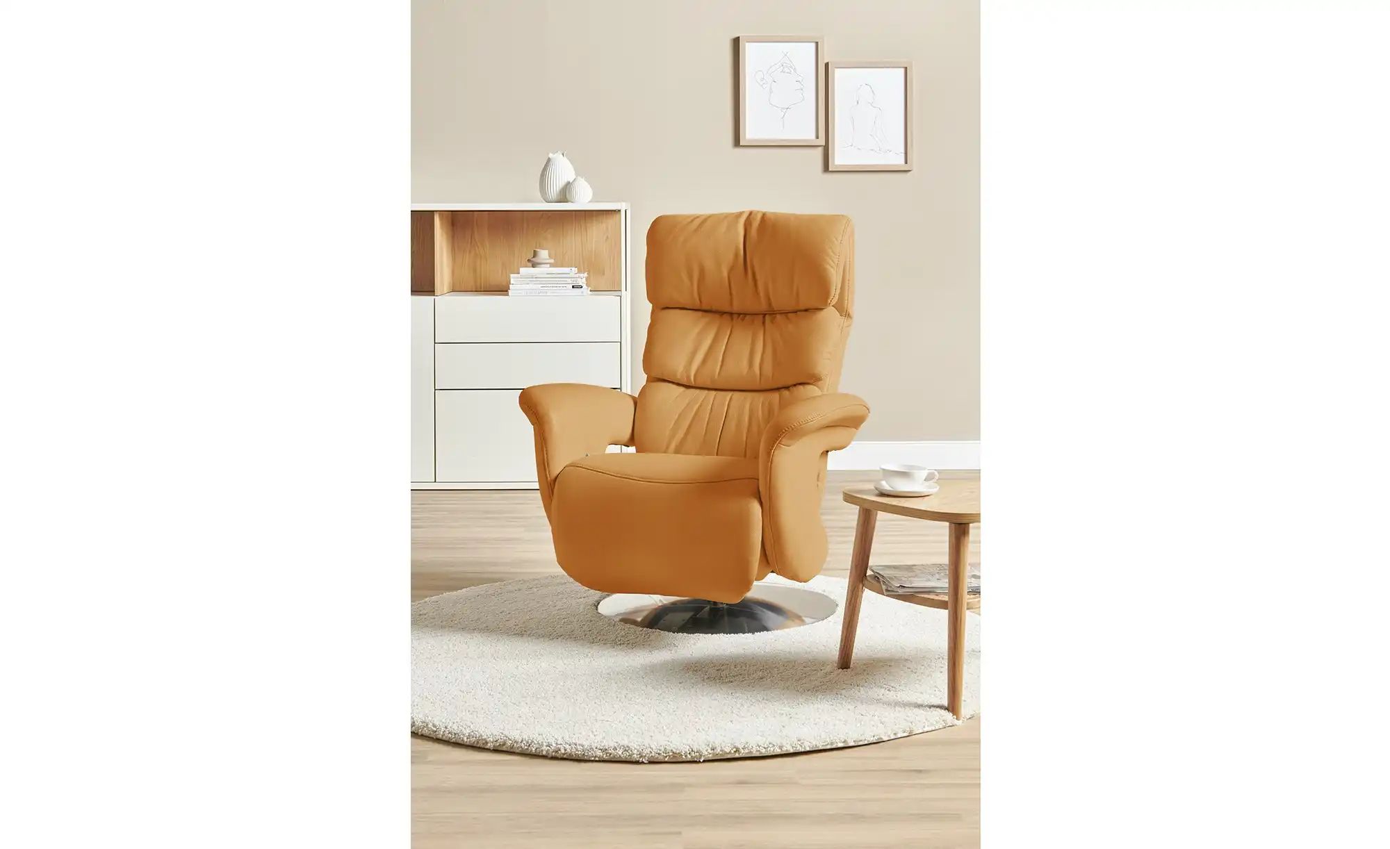 Thumbnail - himolla Leder-Relaxsessel Leder 7628 ¦ gelb ¦ Maße (cm): B: 83 H: 113 T: 92.0 Polstermöbel > Sessel > Fernsehsessel - Hö...