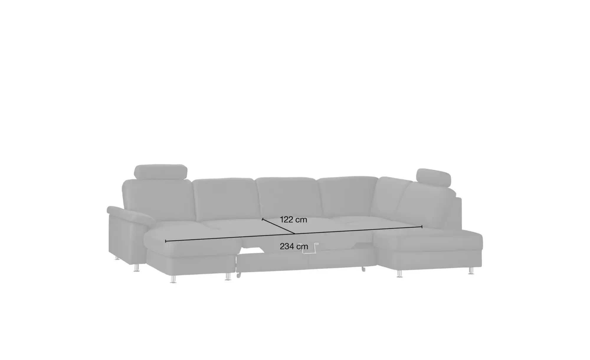 meinSofa Wohnlandschaft  Oliver-S ¦ grau ¦ Maße (cm): B: 300 H: 85 T: 202 P günstig online kaufen