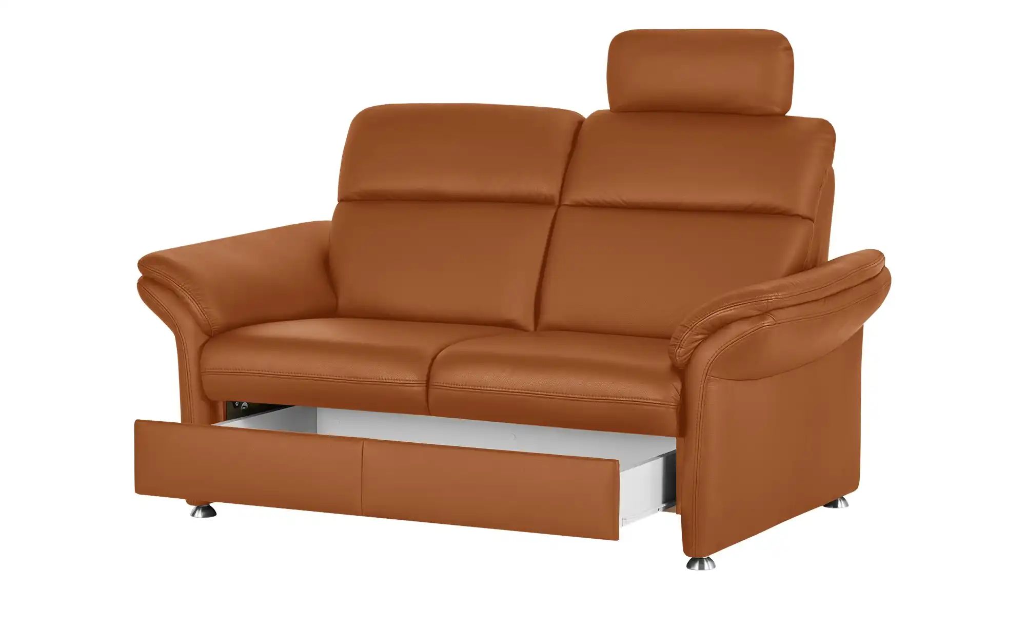 meinSofa Einzelsofa Leder Manon ¦ orange ¦ Maße (cm): B: 170 H: 94 T: 92 Po günstig online kaufen