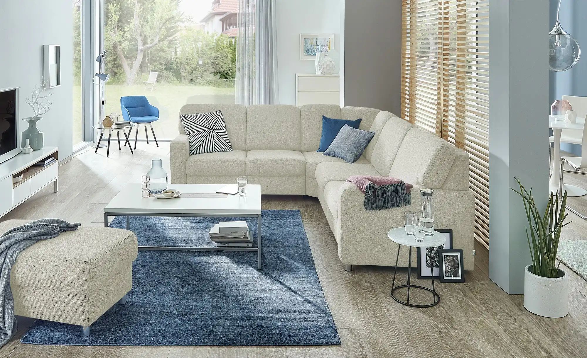 Thumbnail - smart Hocker  Valencia ¦ grau ¦ Maße (cm): B: 100 H: 45 T: 60.0 Polstermöbel > Hocker - Höffner