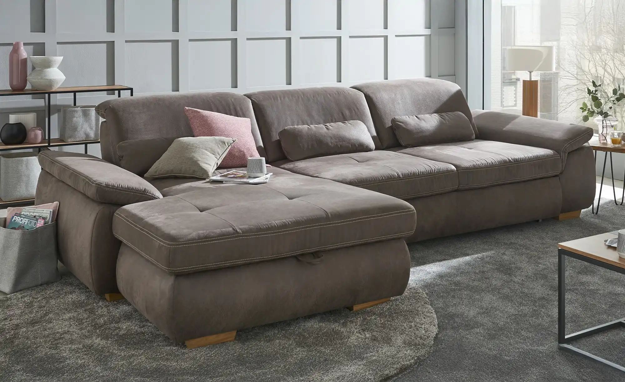Ecksofa  Kundry ¦ braun ¦ Maße (cm): B: 315 H: 100 T: 195.0 Polstermöbel > günstig online kaufen