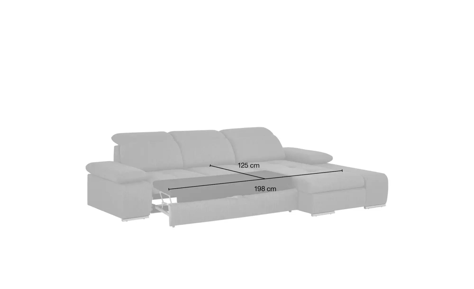 switch Ecksofa Webstoff Avilla ¦ grau ¦ Maße (cm): B: 285 H: 86 T: 187 Pols günstig online kaufen