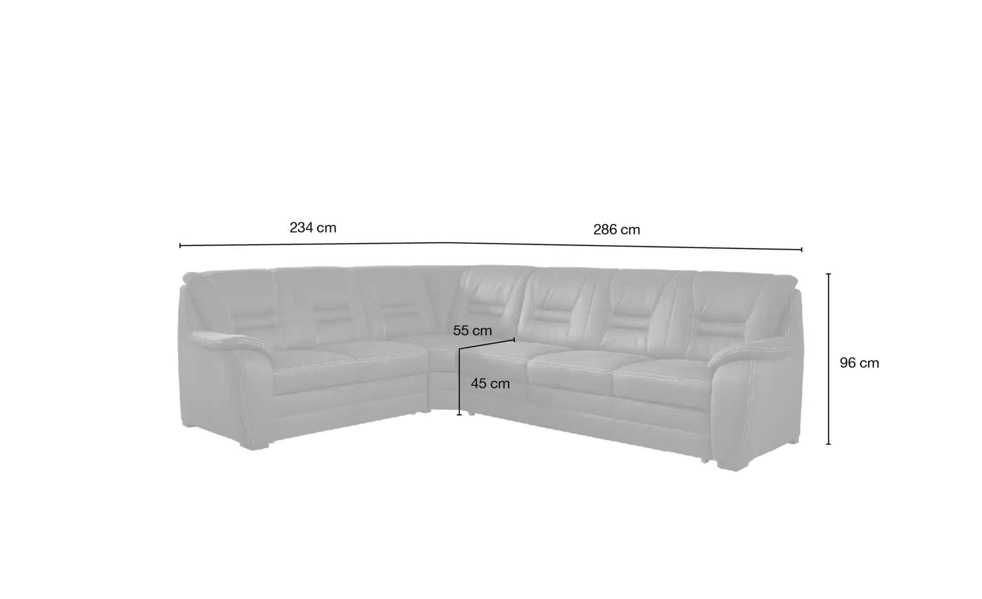 meinSofa Ecksofa  Franka ¦ braun ¦ Maße (cm): B: 286 H: 96 T: 234 Polstermö günstig online kaufen