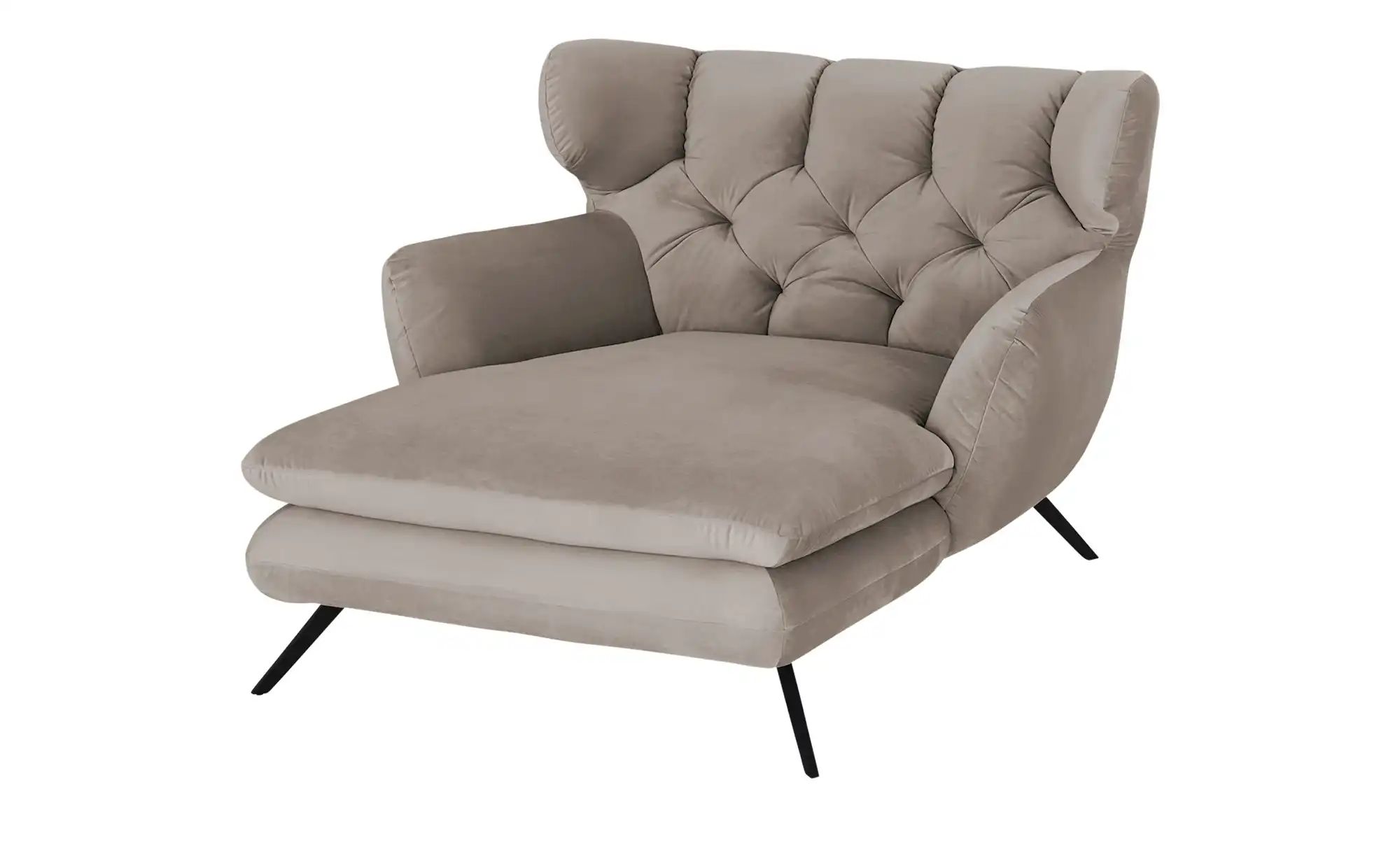 Jette Home Longseat-Sessel Samt Caldara ¦ beige ¦ Maße (cm): B: 126 H: 94 T günstig online kaufen