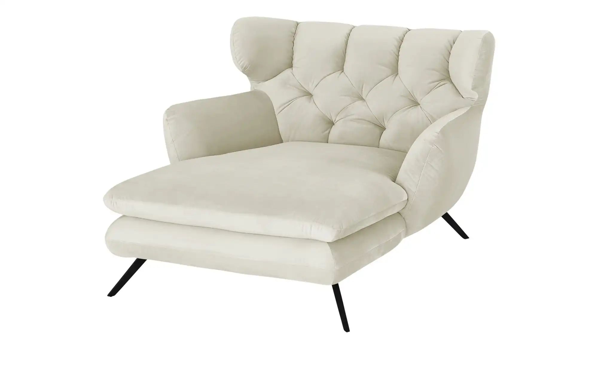 Jette Home Longseat-Sessel Samt Caldara ¦ creme ¦ Maße (cm): B: 126 H: 94 T günstig online kaufen