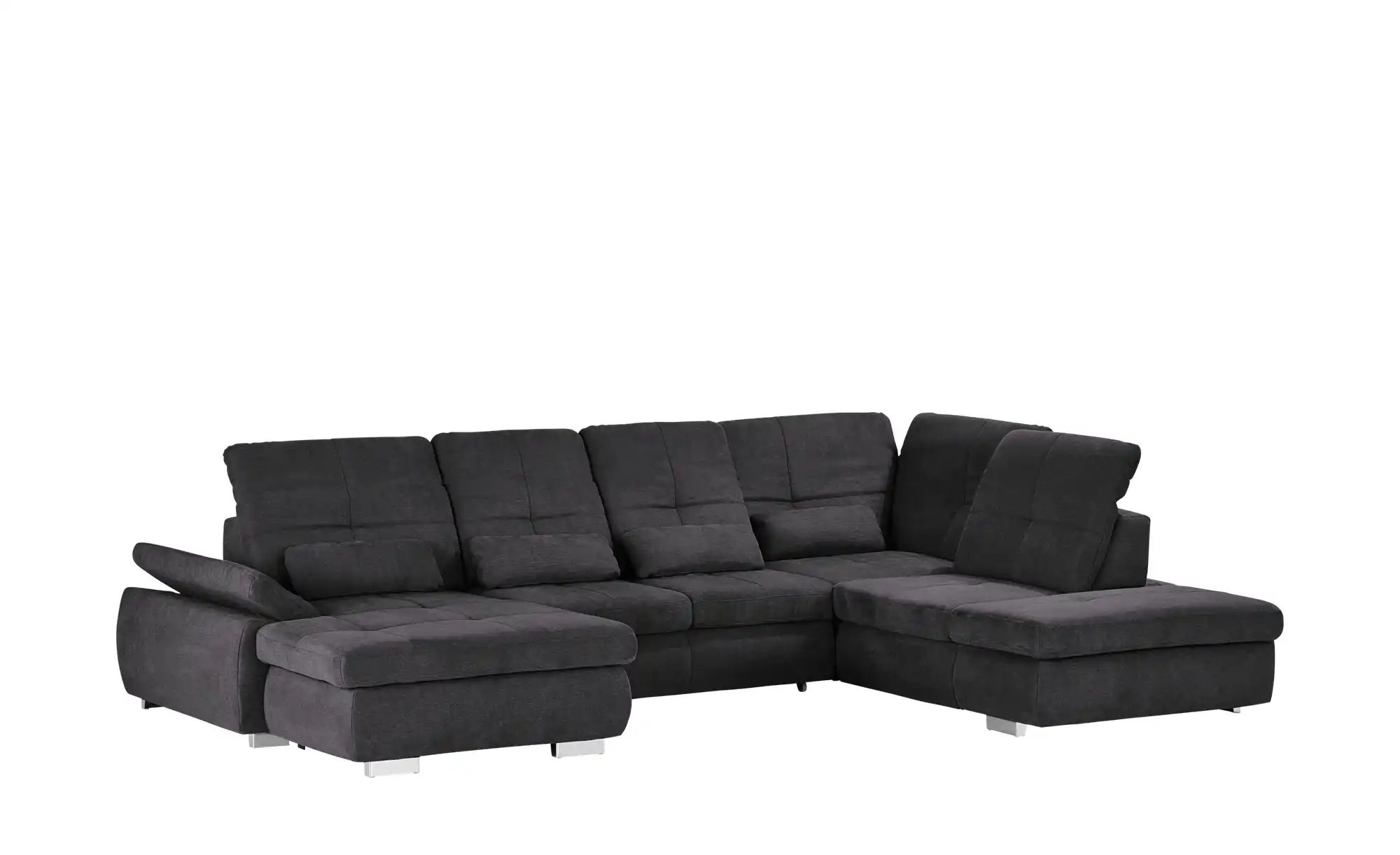 Thumbnail - Wohnlandschaft mit Funktion Perry ¦ grau ¦ Maße (cm): B: 374 H: 100 T: 260.0 Polstermöbel > Sofas > Schlafsofas - Höffn...