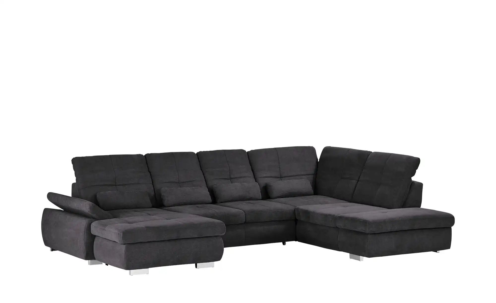 Thumbnail - Wohnlandschaft mit Funktion Perry ¦ grau ¦ Maße (cm): B: 374 H: 100 T: 260.0 Polstermöbel > Sofas > Schlafsofas - Höffn...
