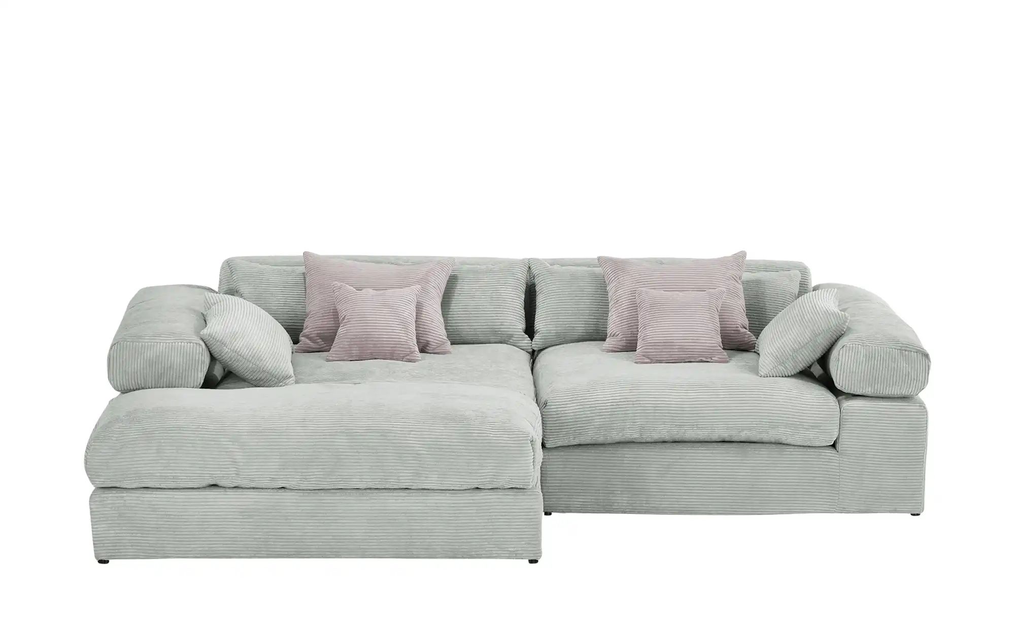 smart Ecksofa in trendigem Cordstoff Lianea ¦ grau ¦ Maße (cm): B: 291 H: 8 günstig online kaufen