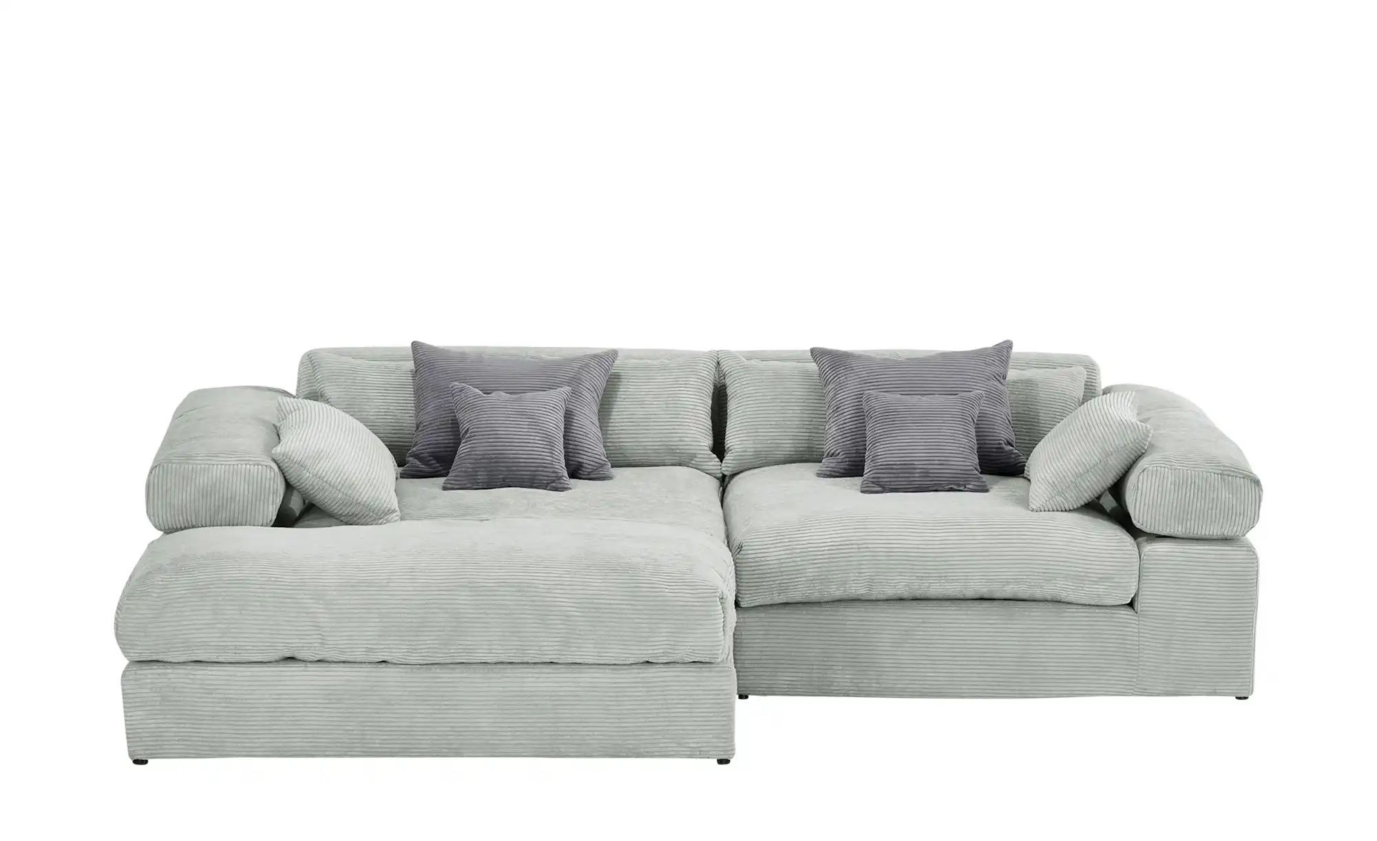 smart Ecksofa in trendigem Cordstoff Lianea ¦ grau ¦ Maße (cm): B: 291 H: 8 günstig online kaufen