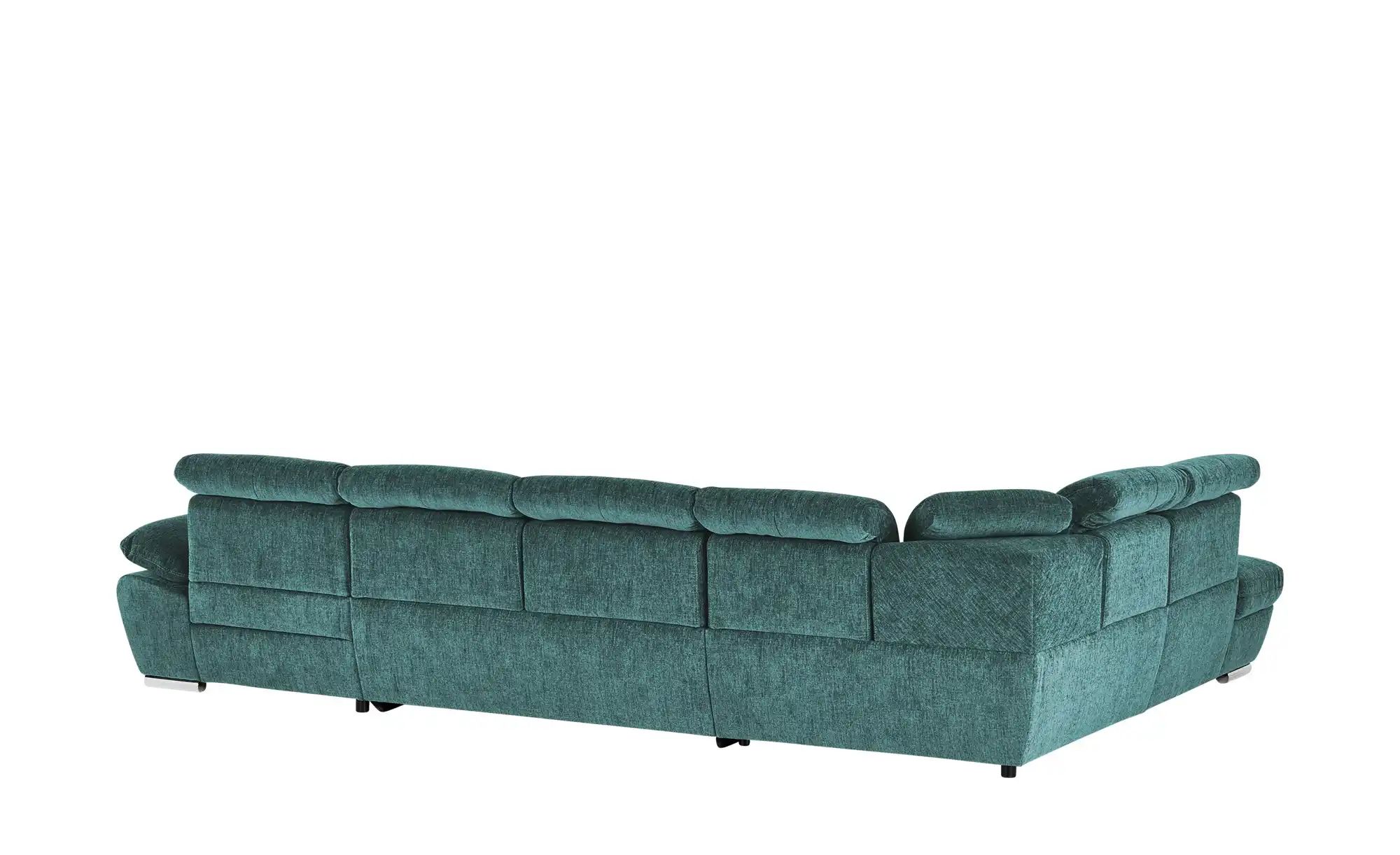 Thumbnail - Wohnlandschaft Gladys ¦ türkis/petrol ¦ Maße (cm): B: 377 H: 103 T: 246.0 Polstermöbel > Sofas > Schlafsofas - Höffner