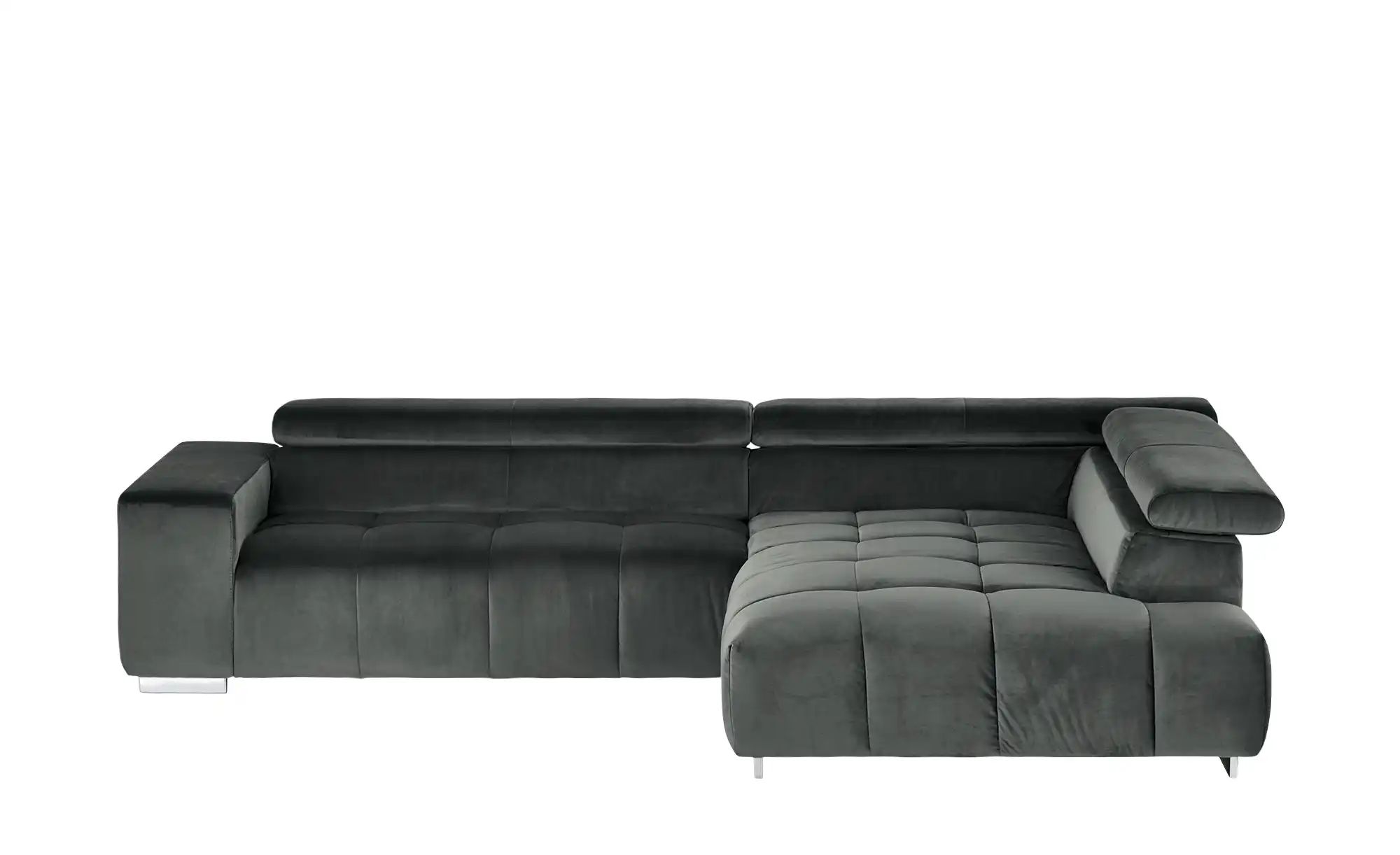 uno Ecksofa aus Samt  Origo ¦ grau ¦ Maße (cm): B: 308 H: 70 T: 225 Polster günstig online kaufen