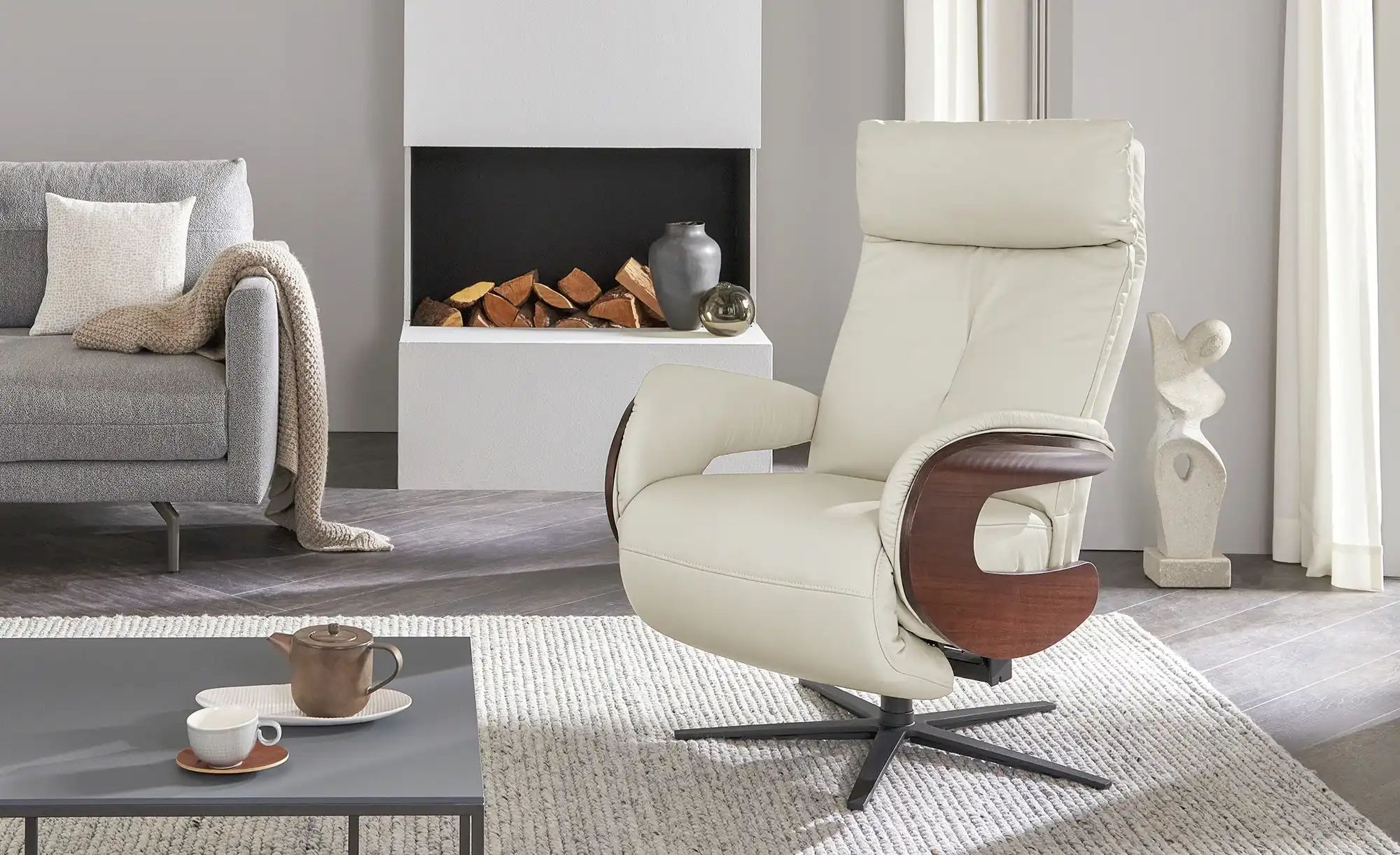 himolla Ledersessel  7818 ¦ grau ¦ Maße (cm): B: 75 H: 120 T: 90.0 Polsterm günstig online kaufen