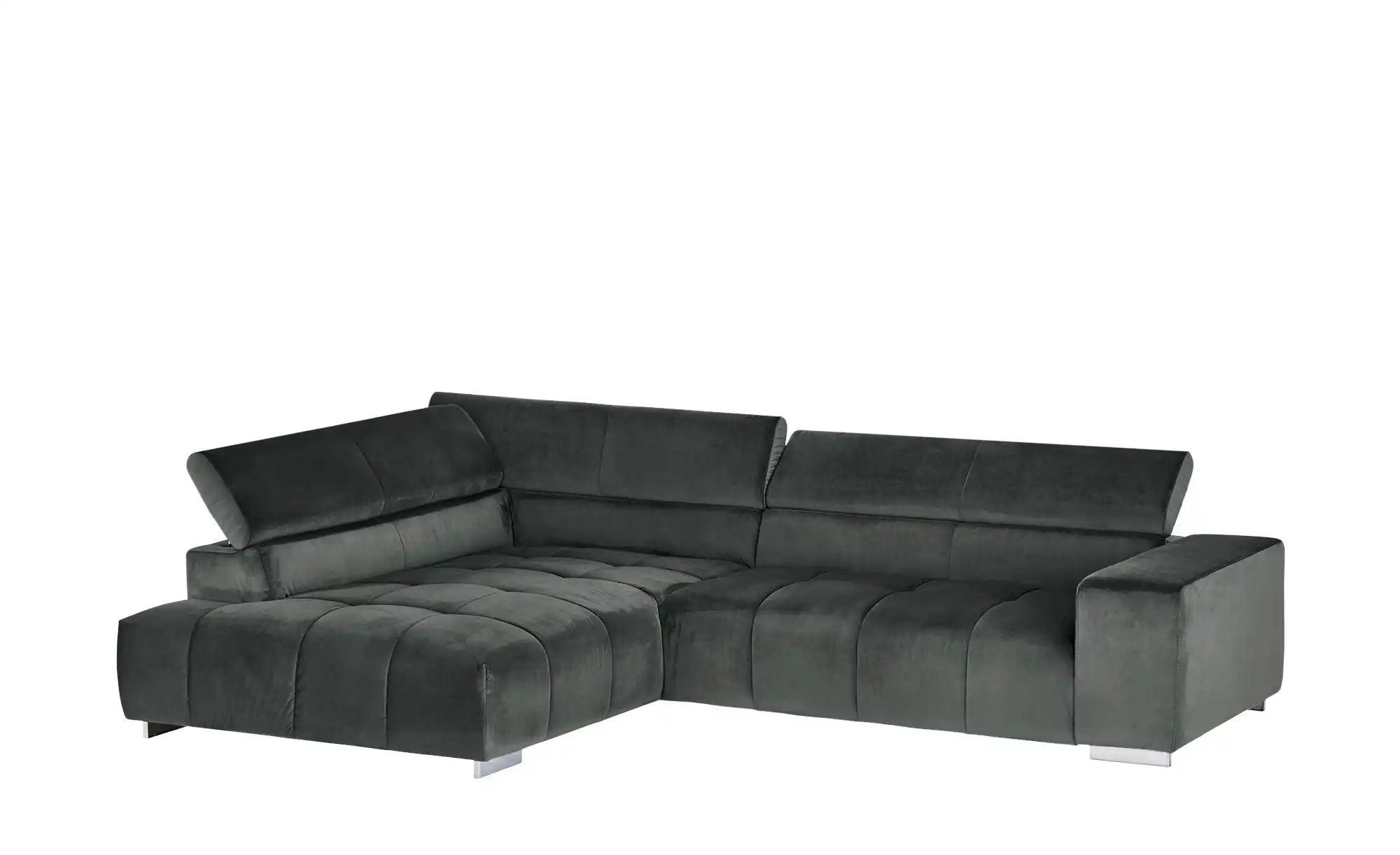 uno Ecksofa aus Samt  Origo ¦ grau ¦ Maße (cm): B: 308 H: 70 T: 225 Polster günstig online kaufen