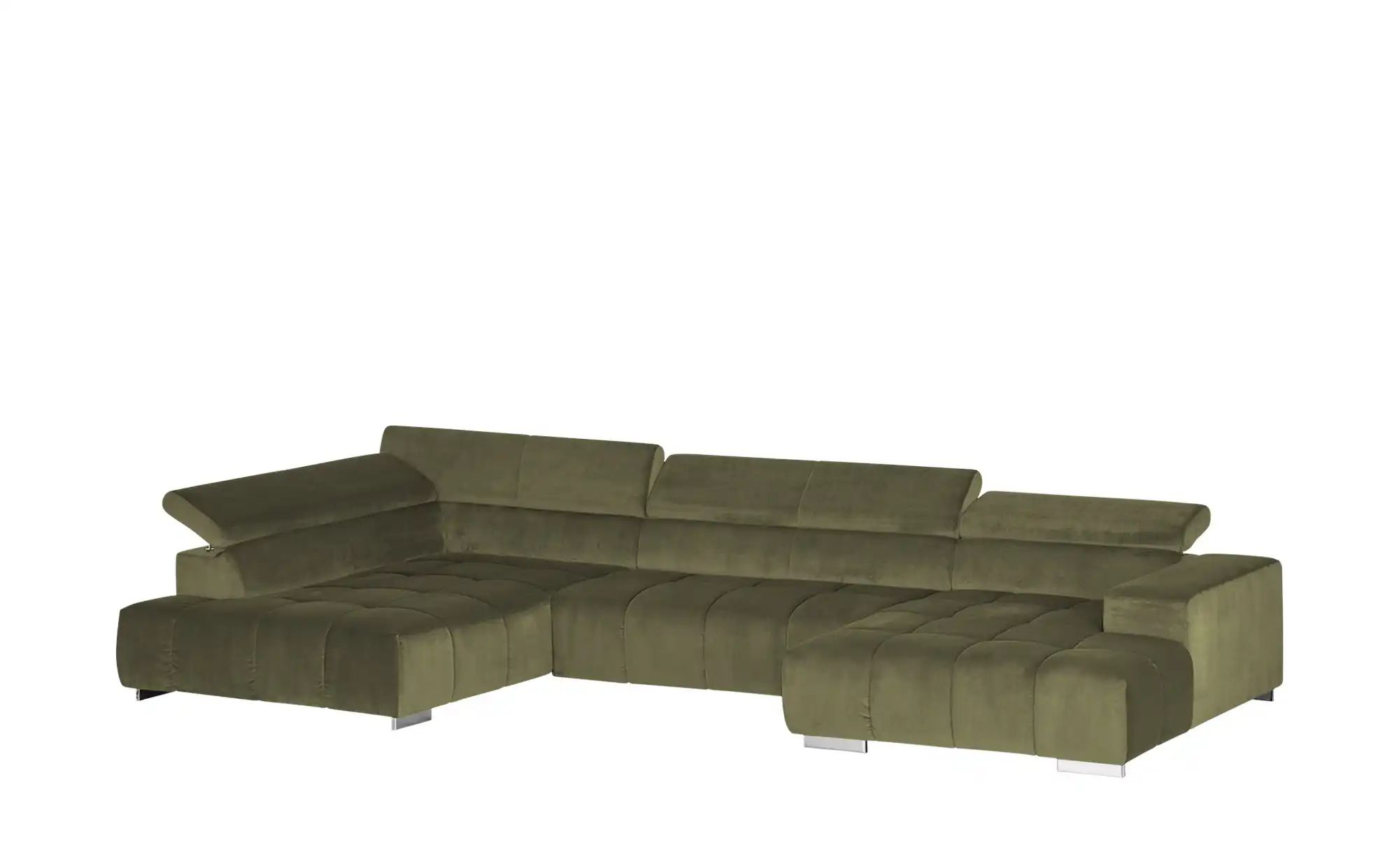 Thumbnail - uno Wohnlandschaft aus Samt Origo ¦ grün ¦ Maße (cm): B: 409 H: 70 T: 225.0 Polstermöbel > Sofas > Wohnlandschaften - Hö...